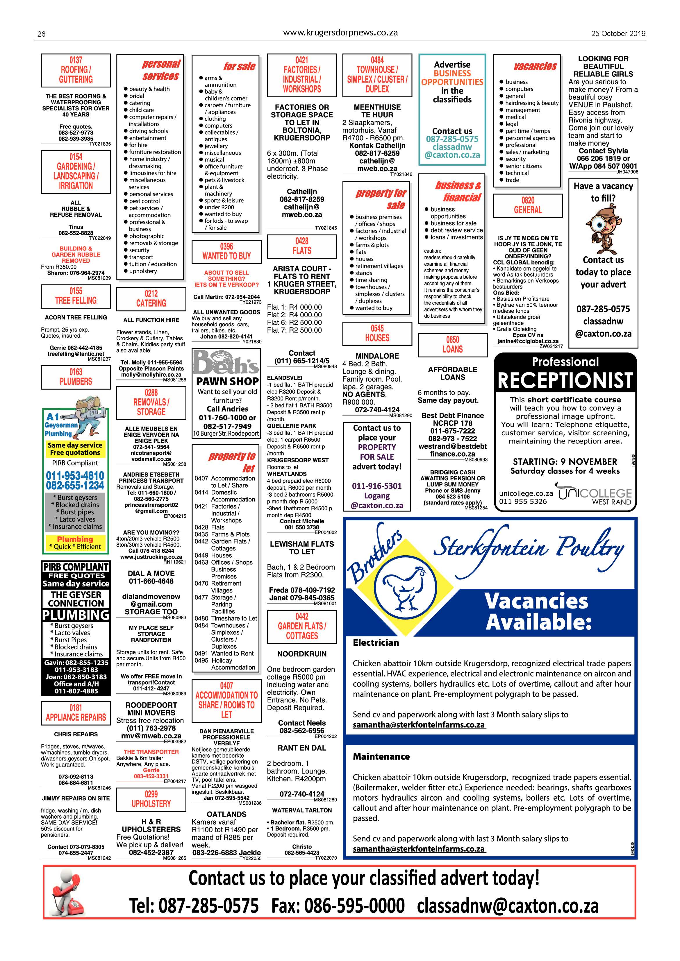 Krugersdorp News 25 October 2019 page 26