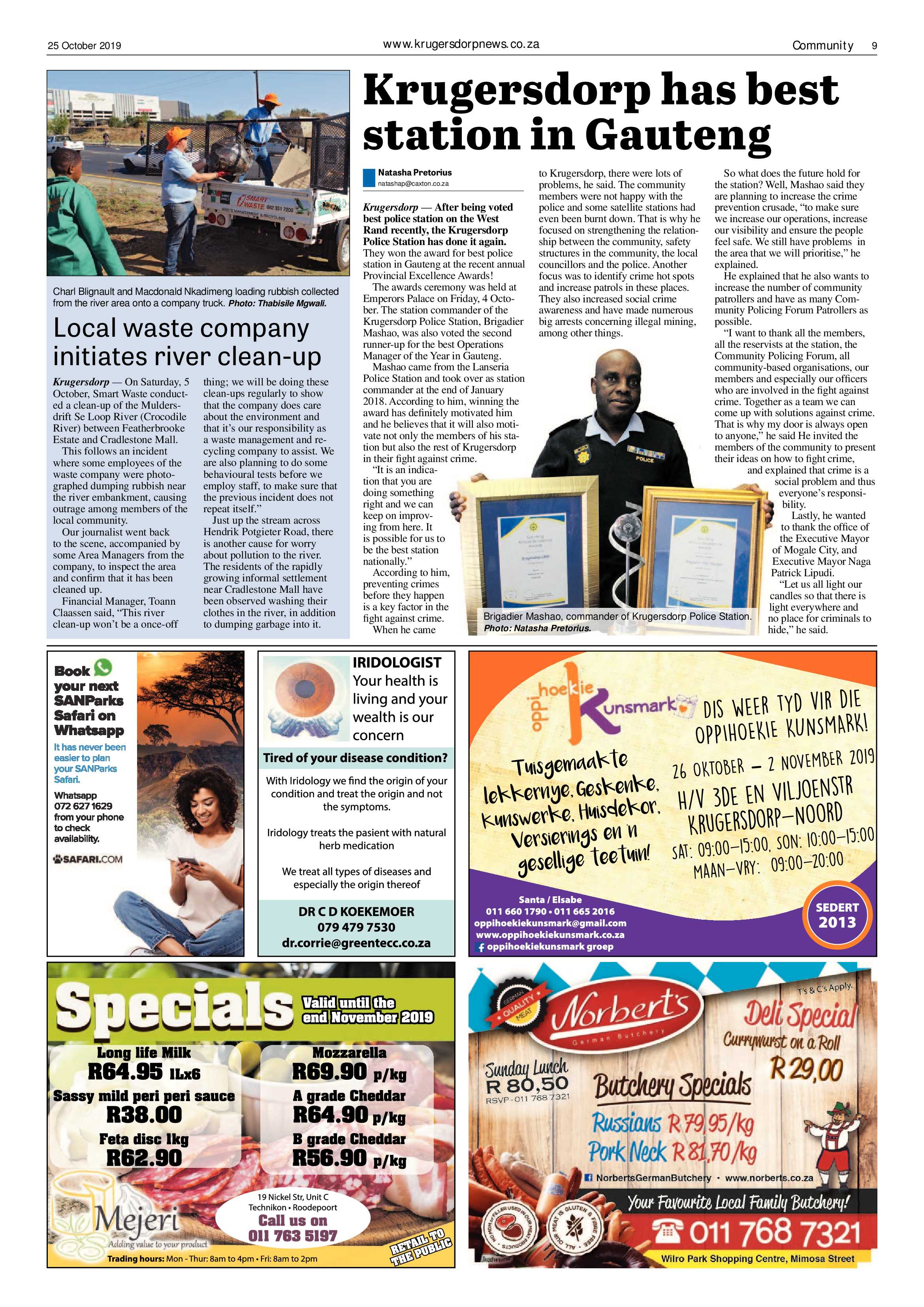Krugersdorp News 25 October 2019 page 9