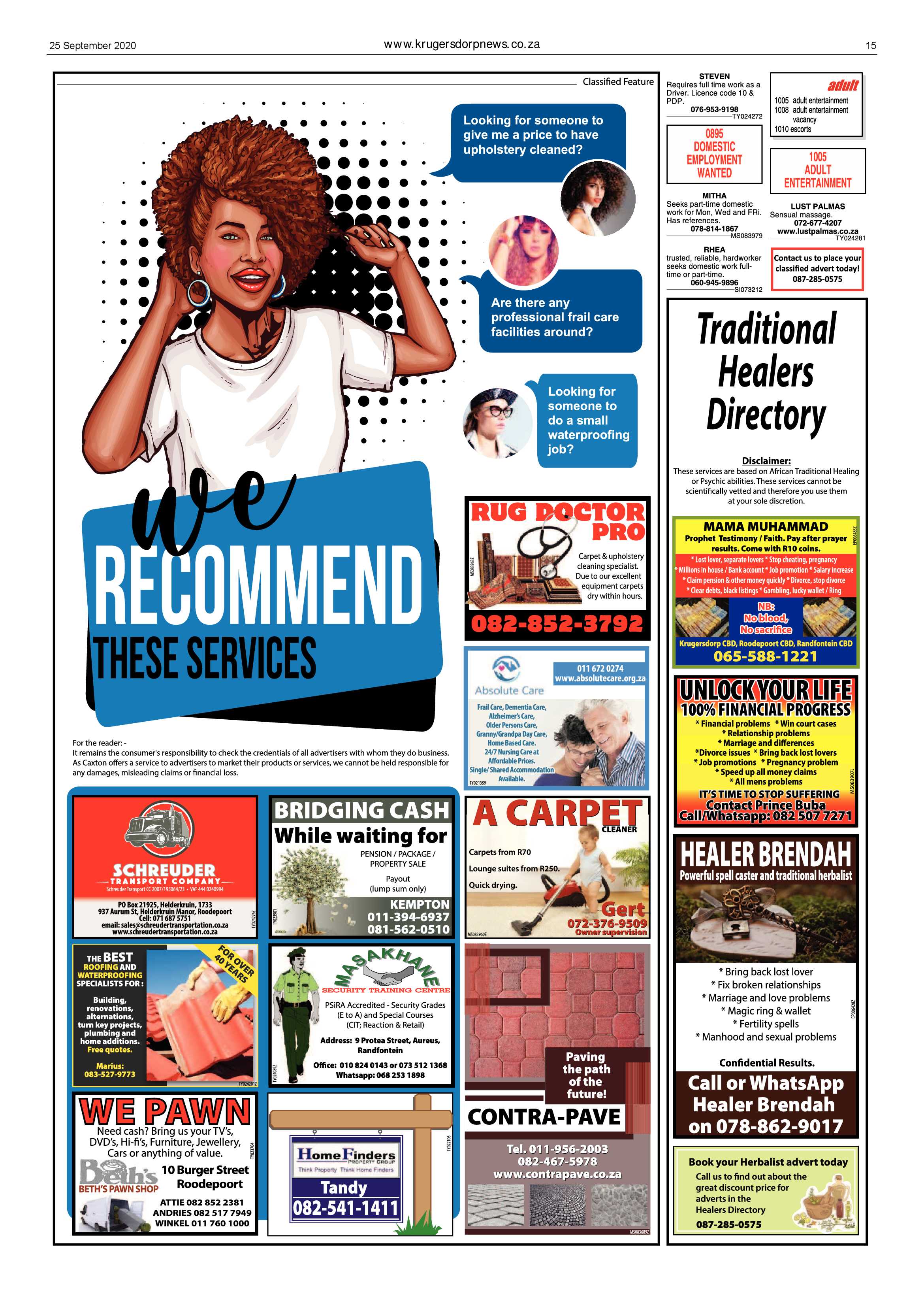 Krugersdorp News 25 September 2020 page 15