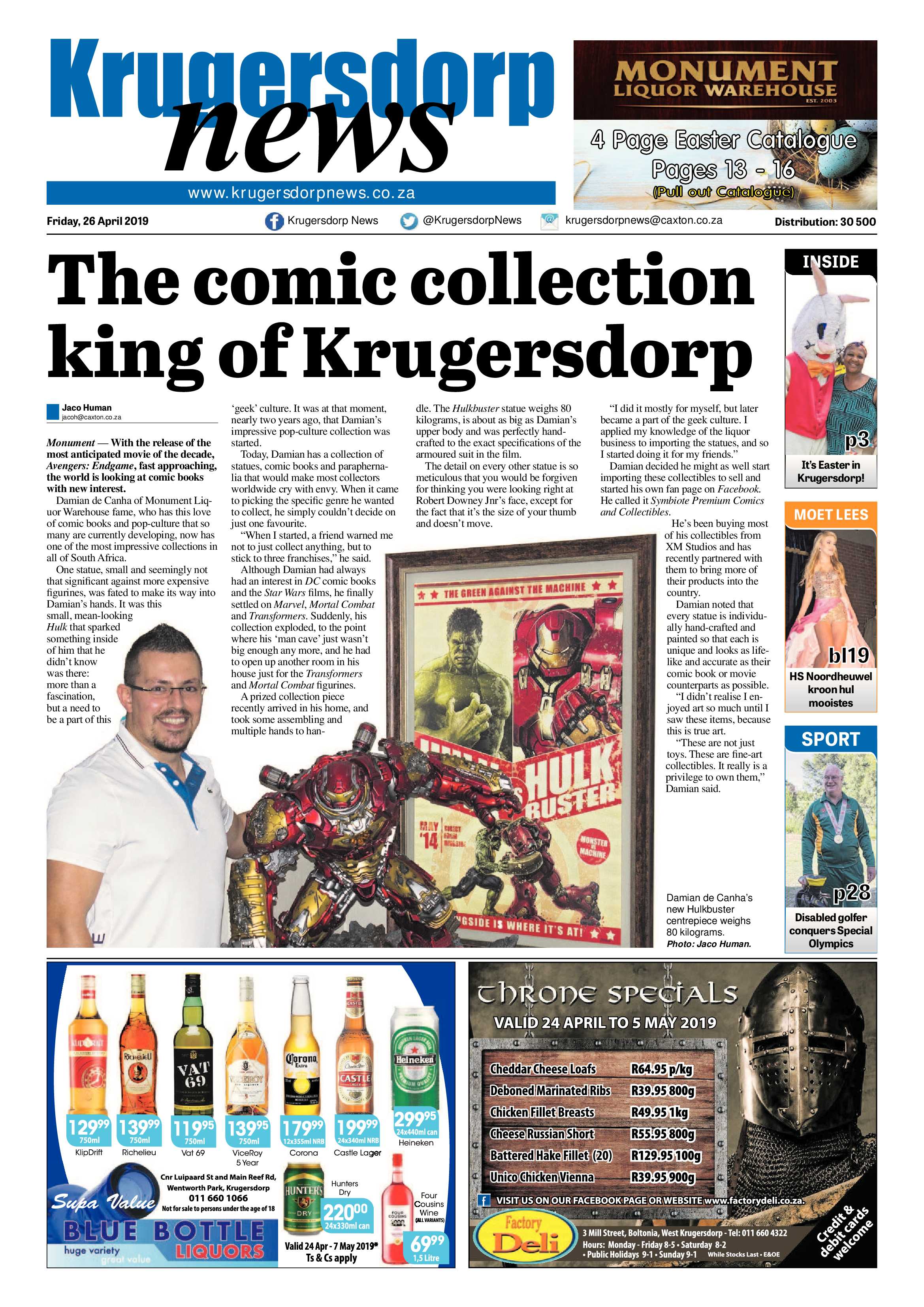 Krugersdorp News 26 April 2019 page 1