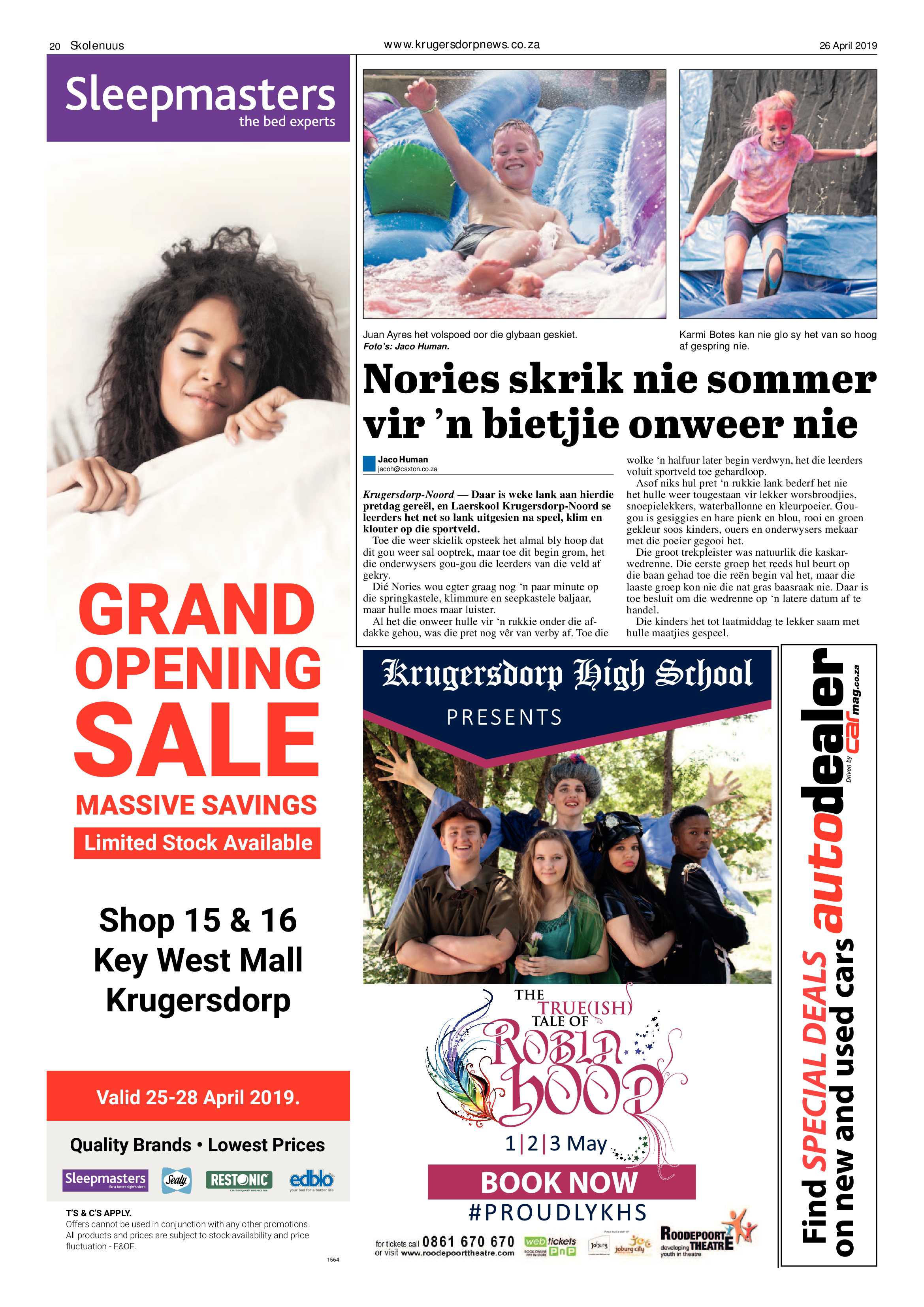 Krugersdorp News 26 April 2019 page 20
