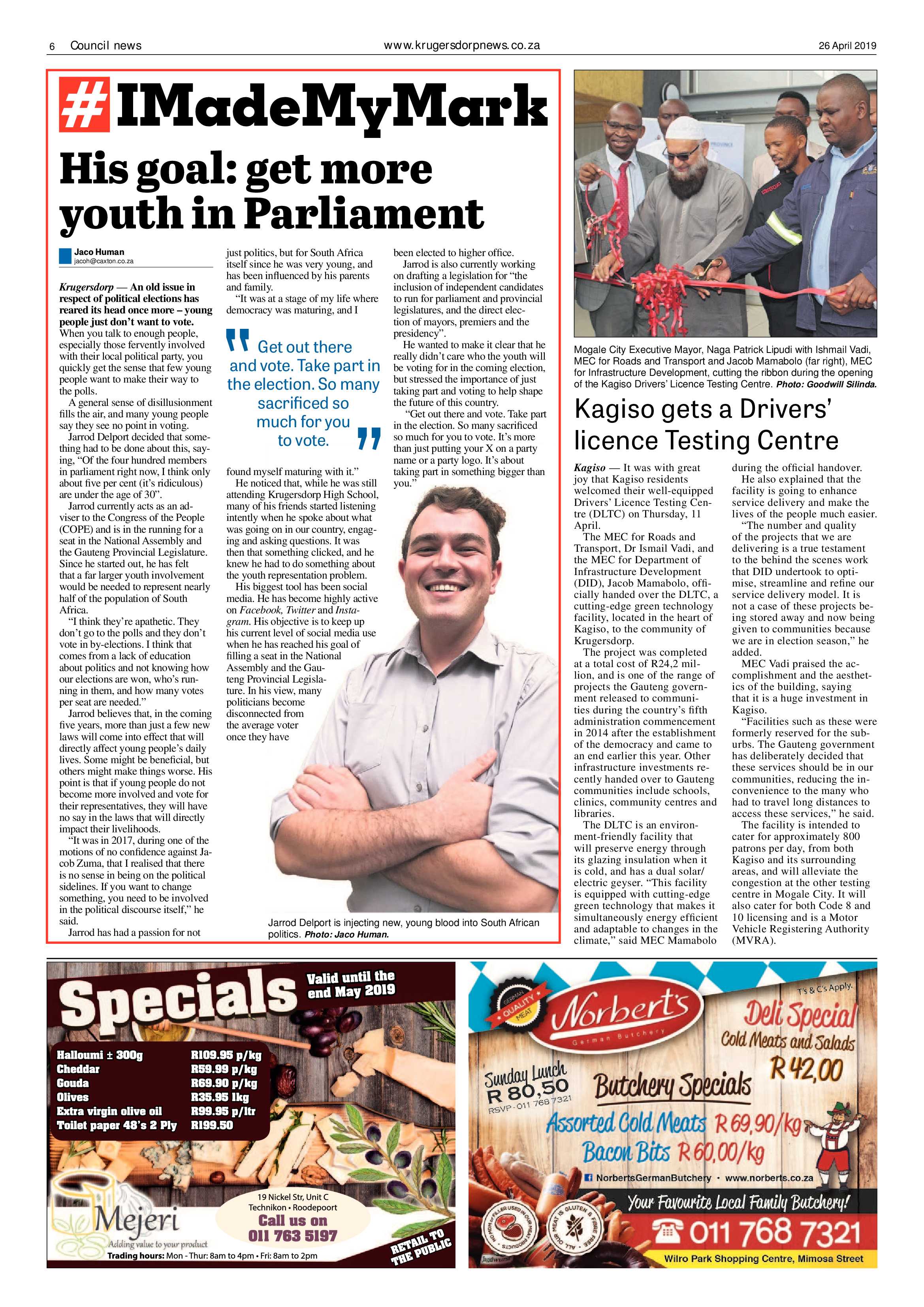 Krugersdorp News 26 April 2019 page 6