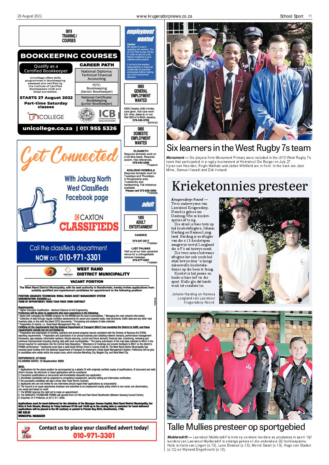 Krugersdorp News 26 August 2022 page 11