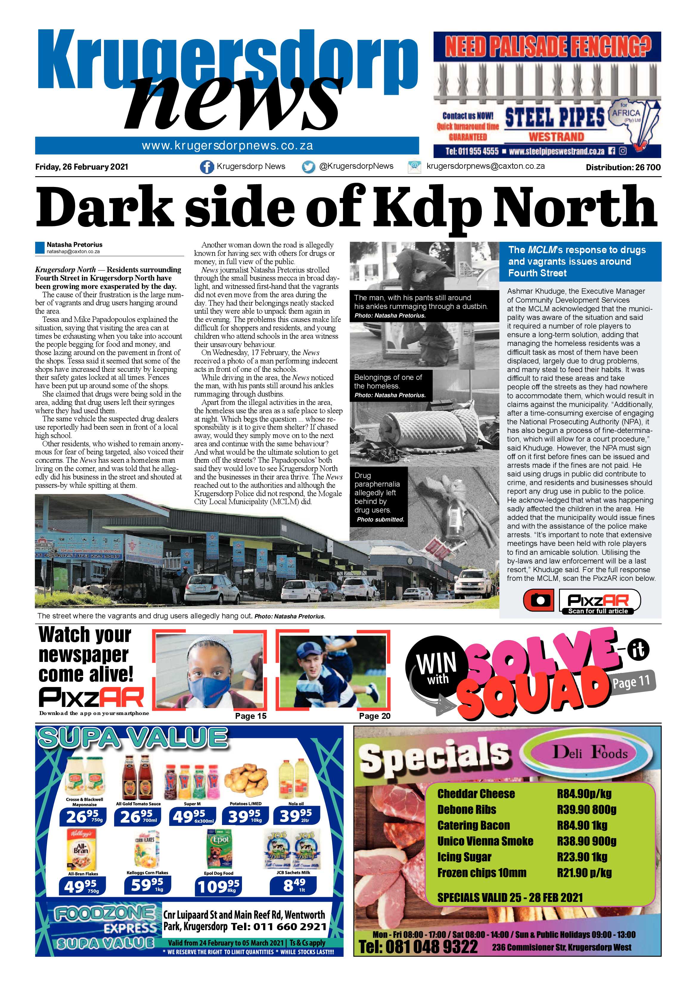Krugersdorp News 26 February 2021 page 1