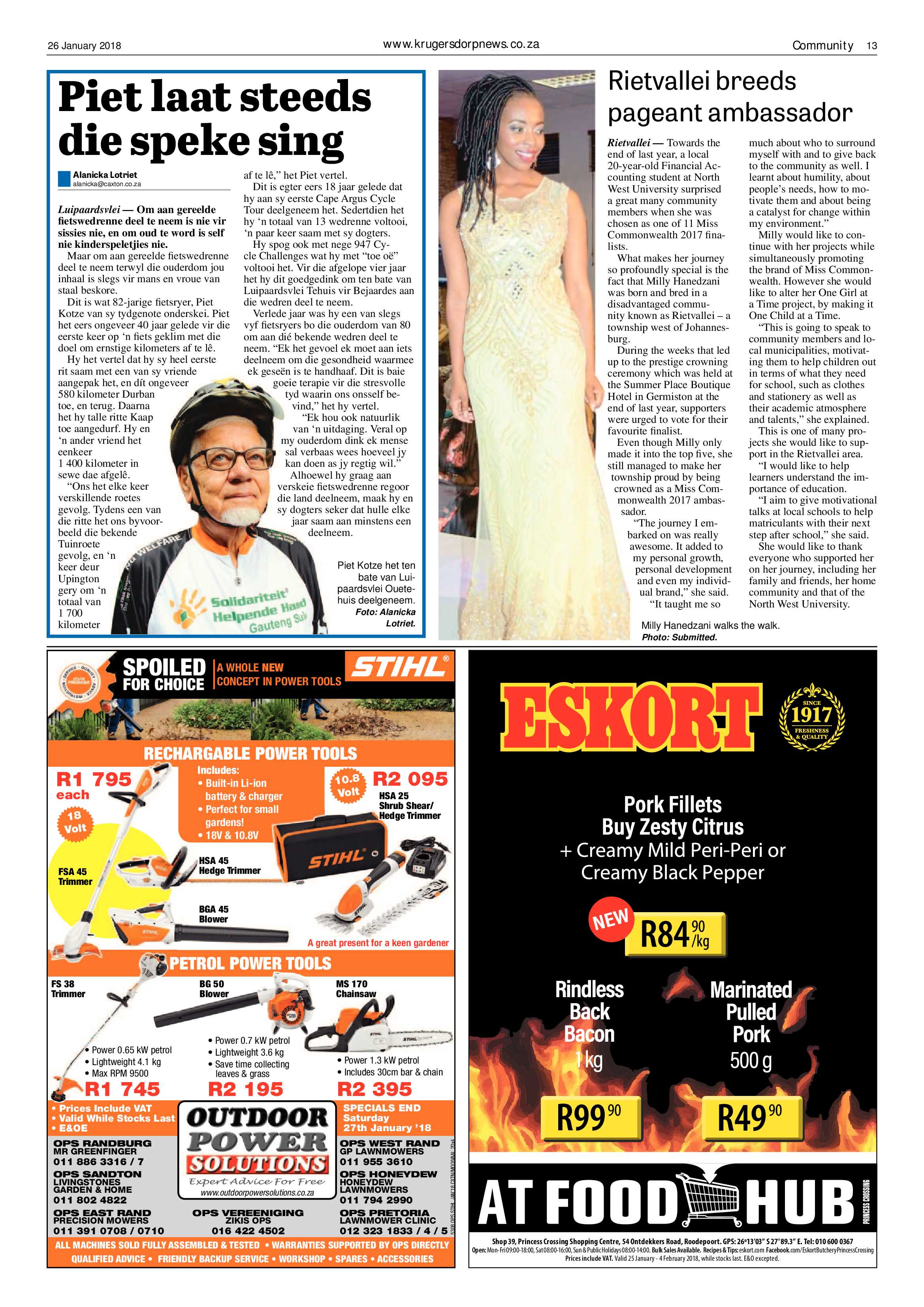 Krugersdorp News 26 January 2018 page 13