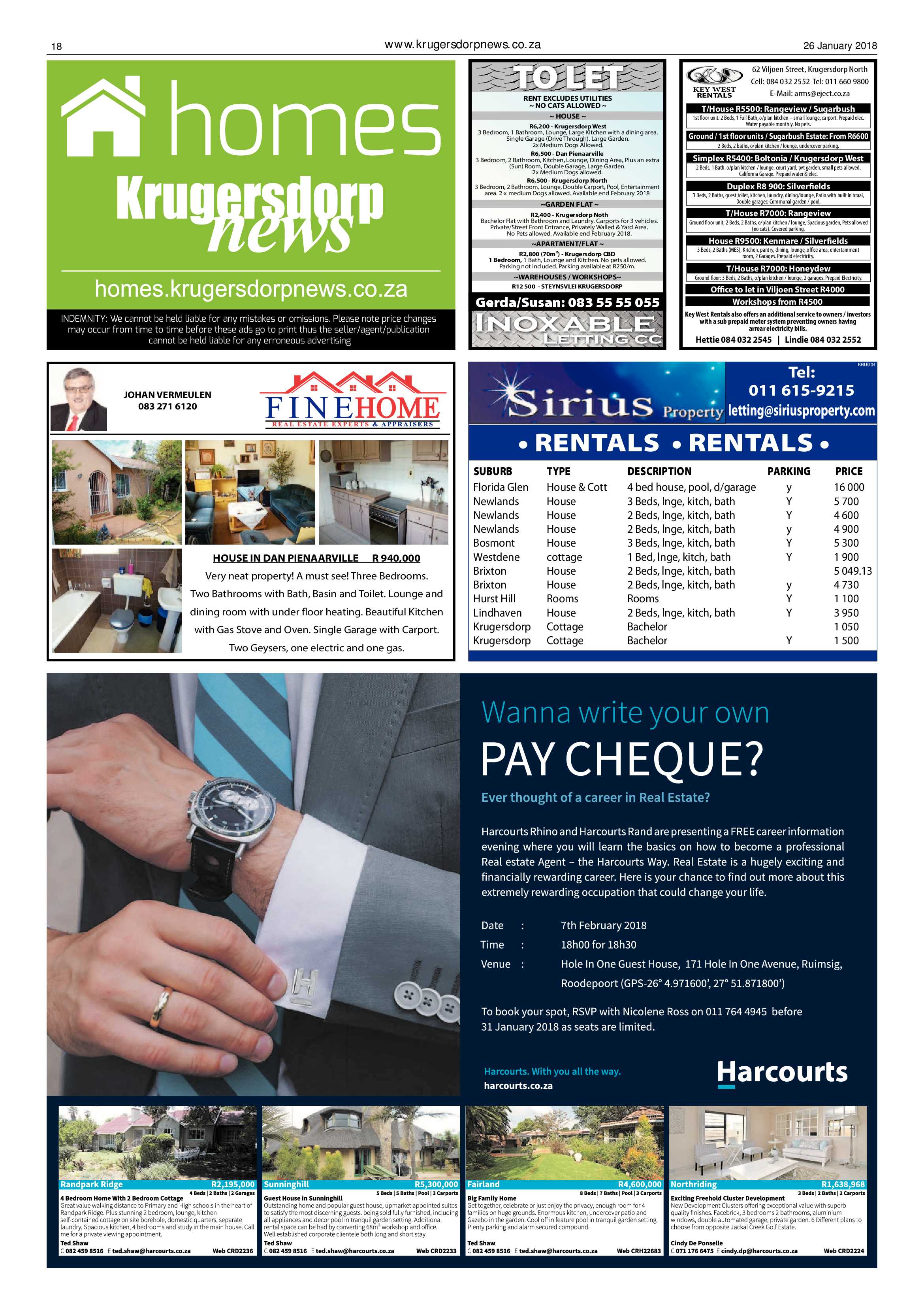 Krugersdorp News 26 January 2018 page 18