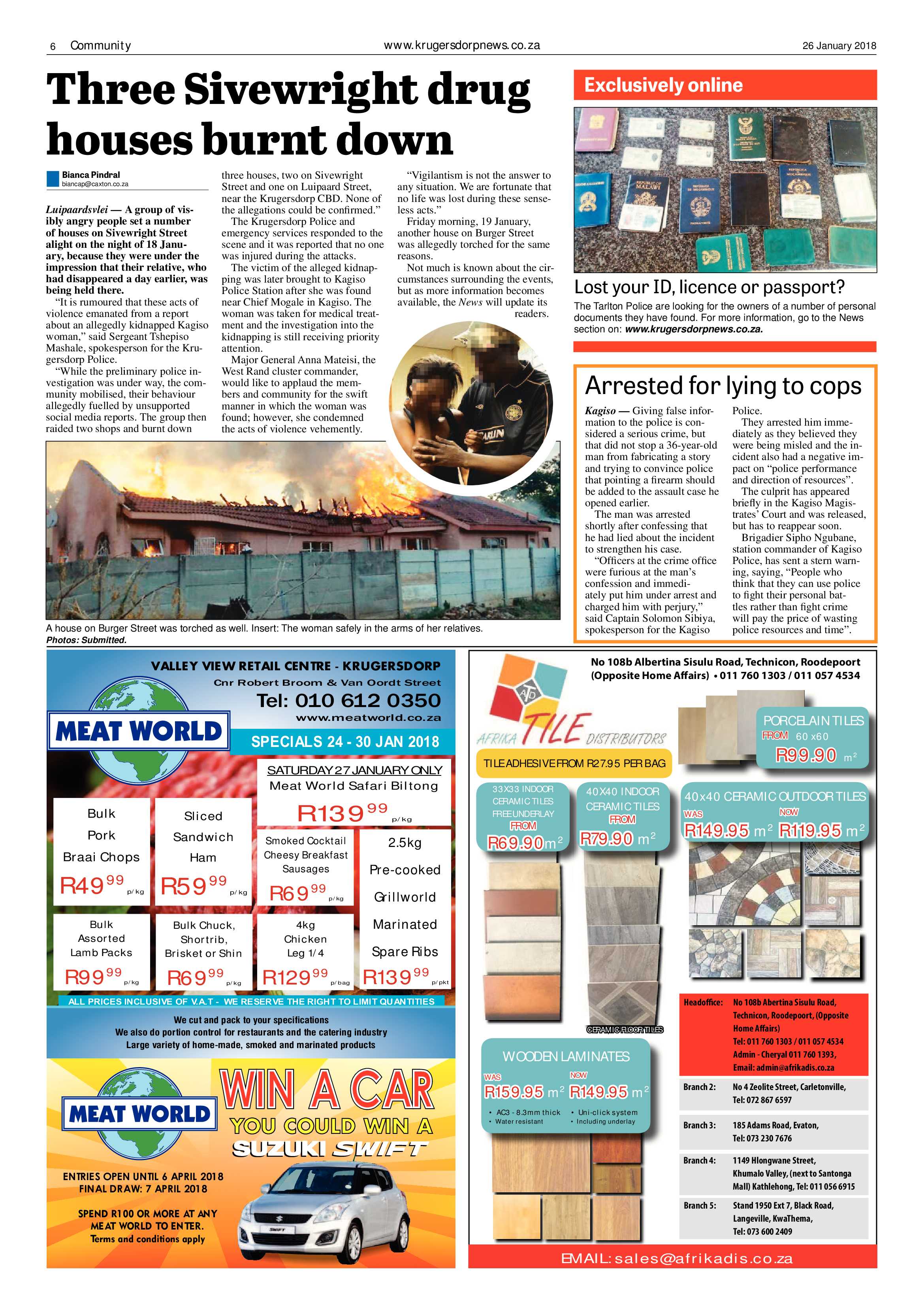 Krugersdorp News 26 January 2018 page 6