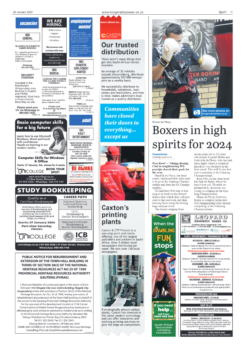 Krugersdorp News 26 January 2024 page 11