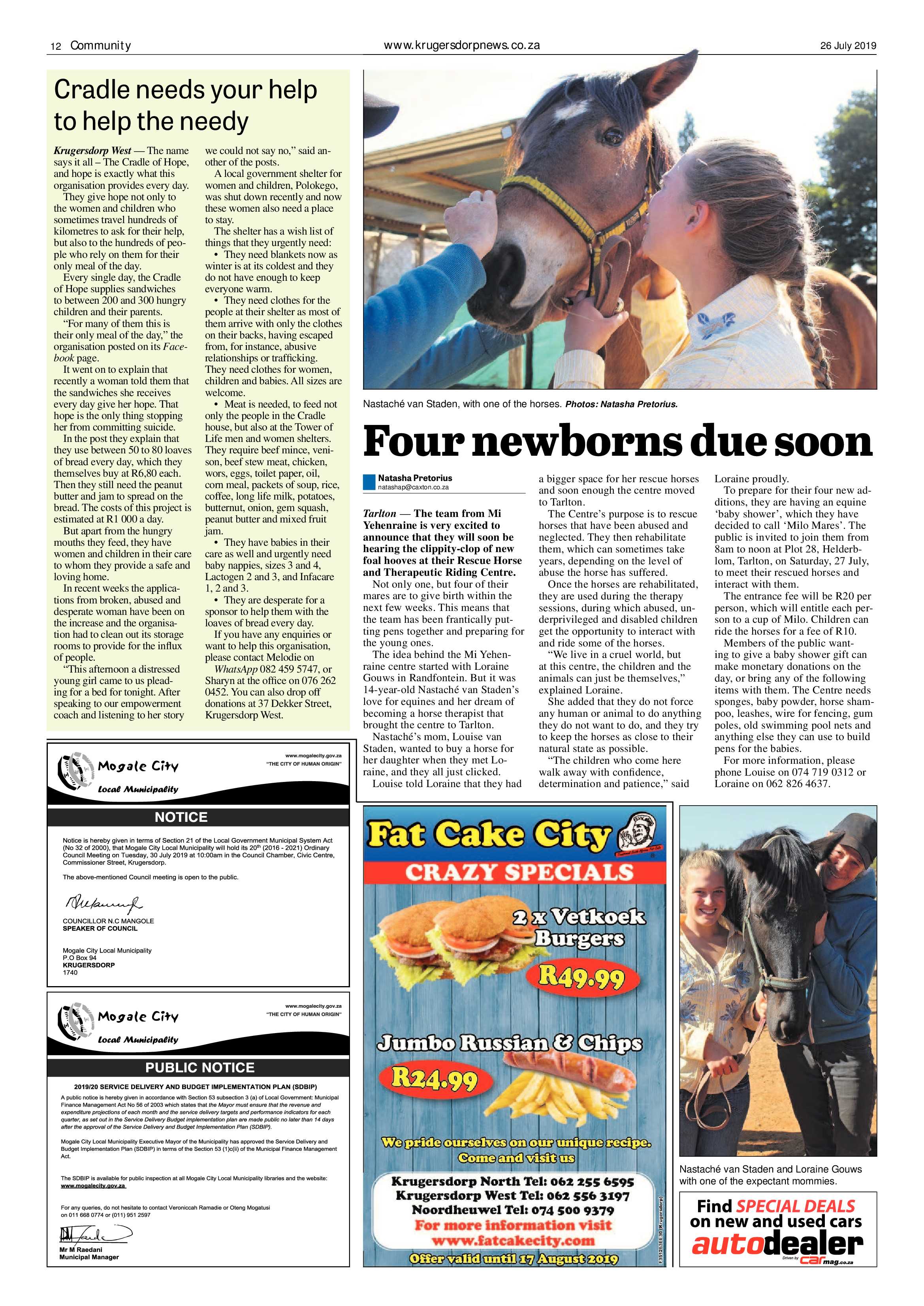 Krugersdorp News 26 July 2019 page 12