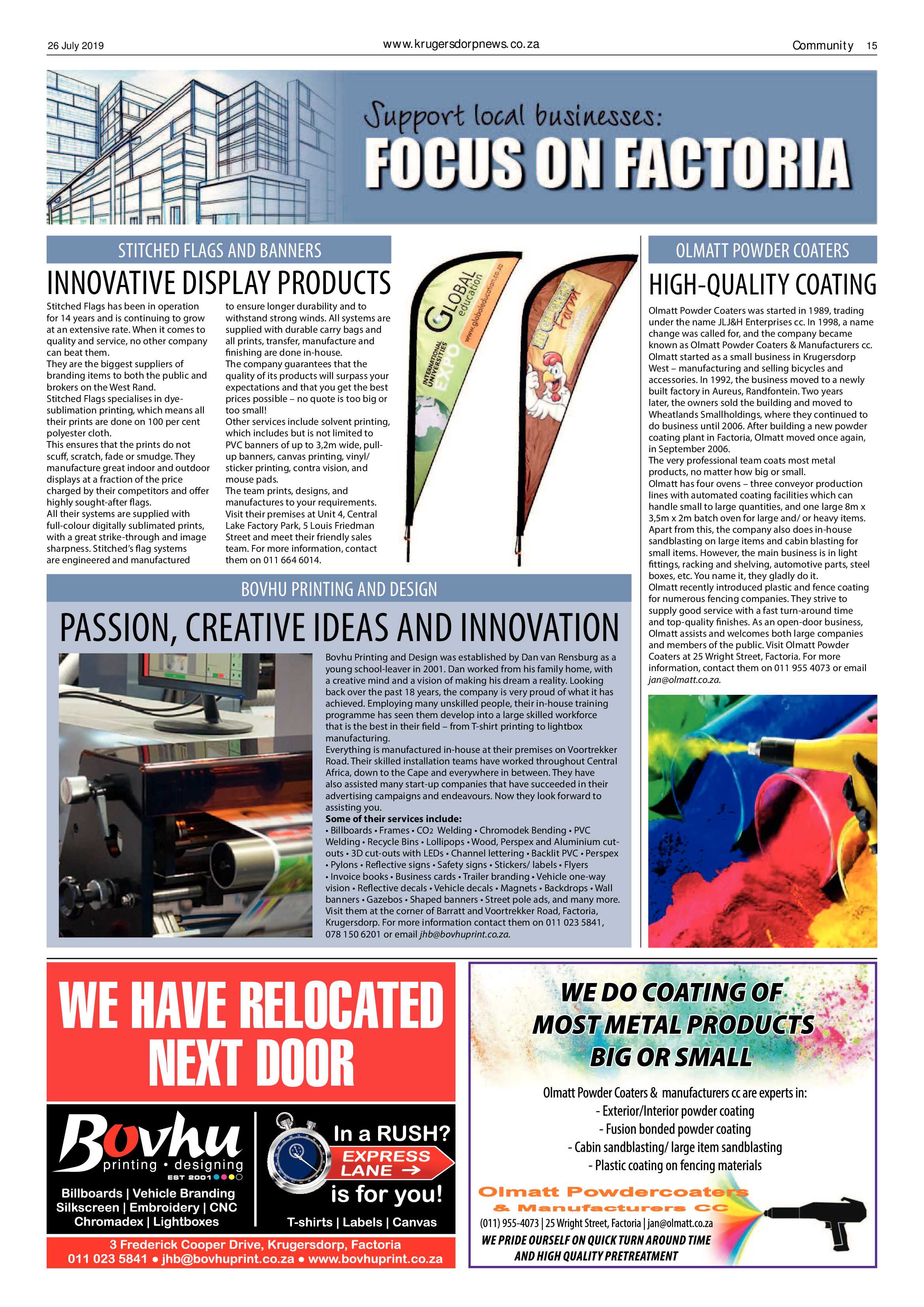 Krugersdorp News 26 July 2019 page 15