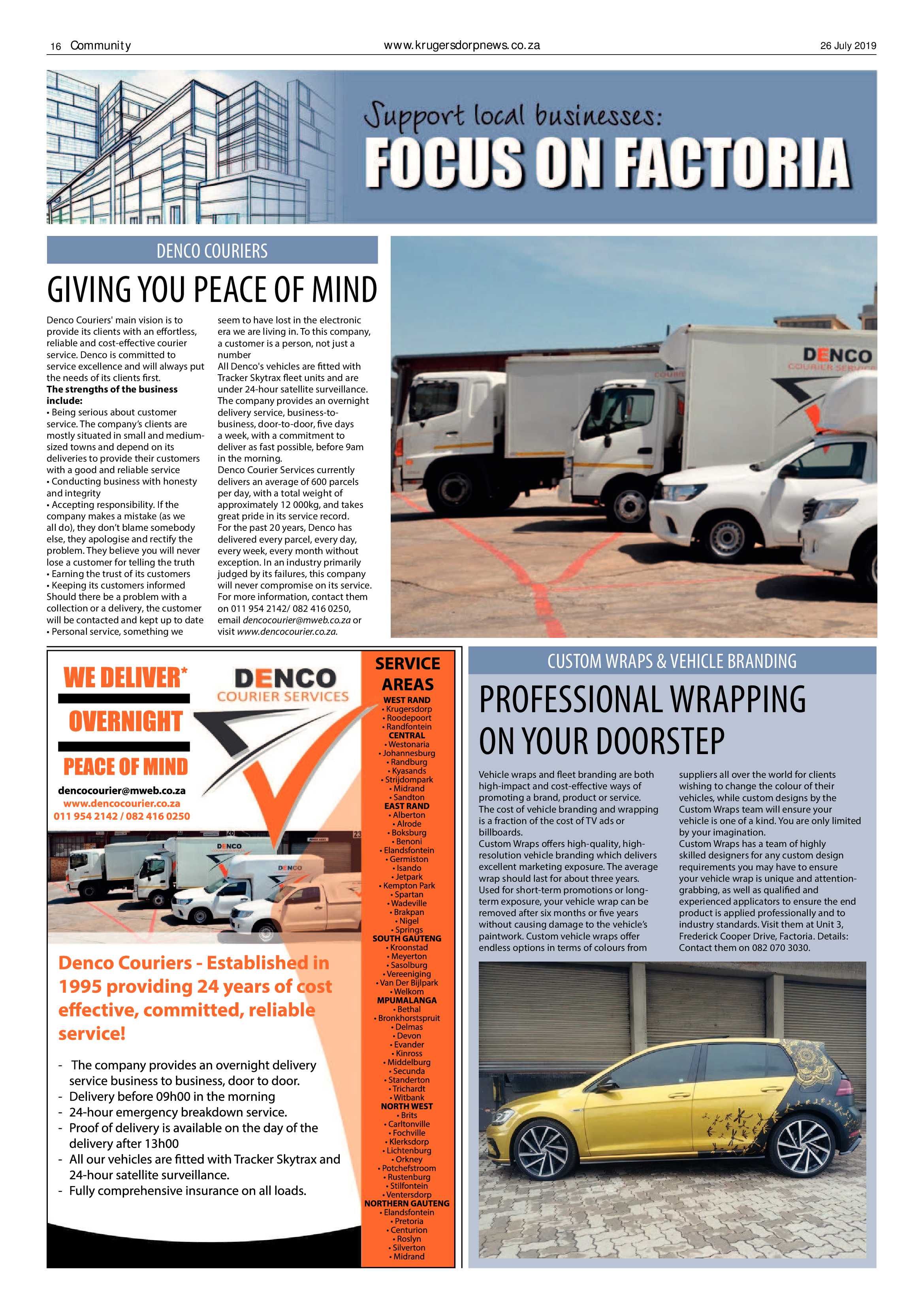 Krugersdorp News 26 July 2019 page 16