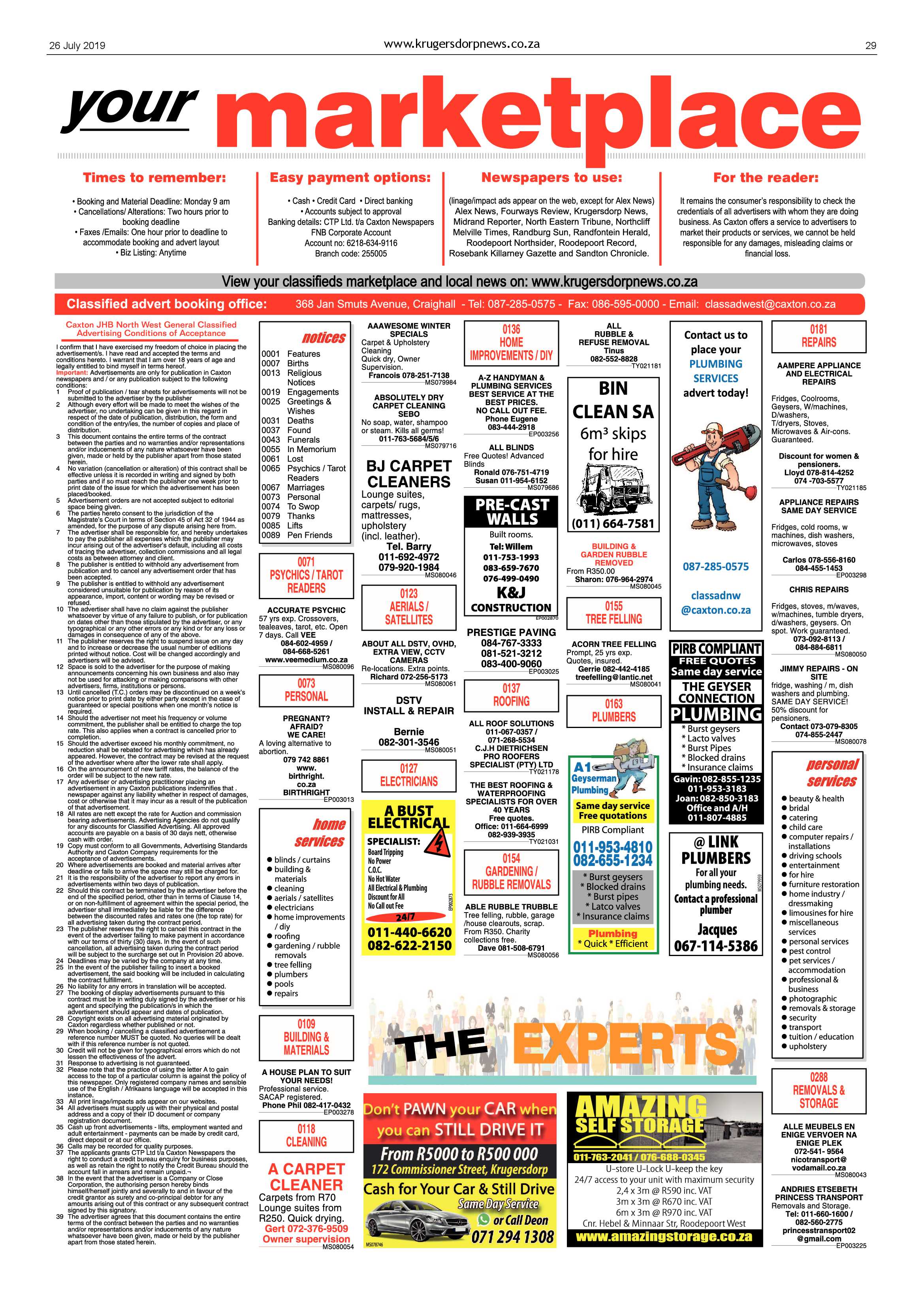 Krugersdorp News 26 July 2019 page 29