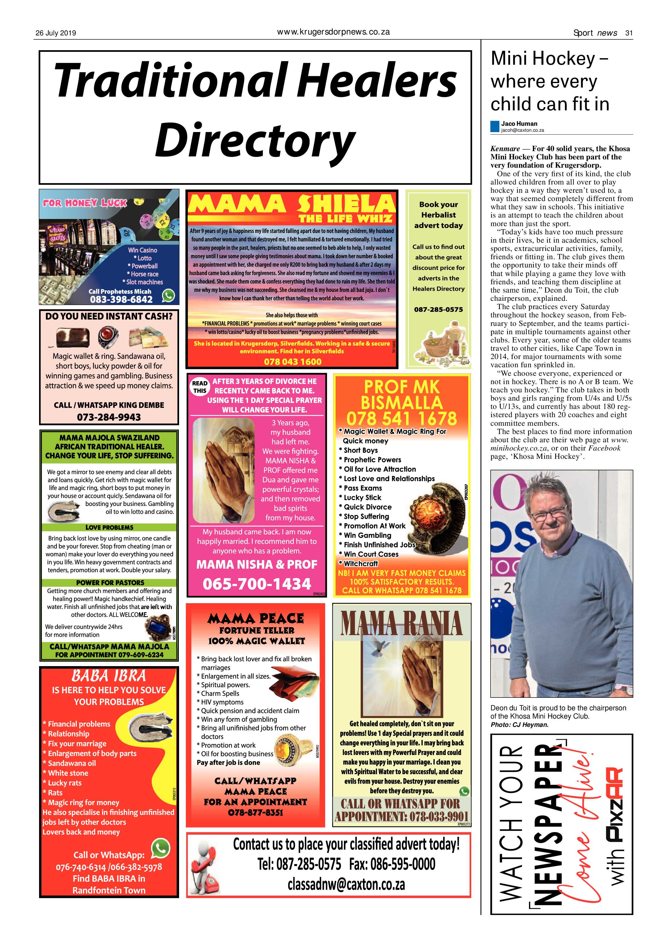 Krugersdorp News 26 July 2019 page 31