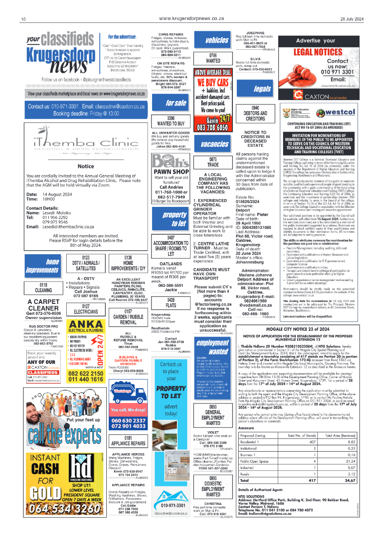 Krugersdorp News 26 July 2024 page 10