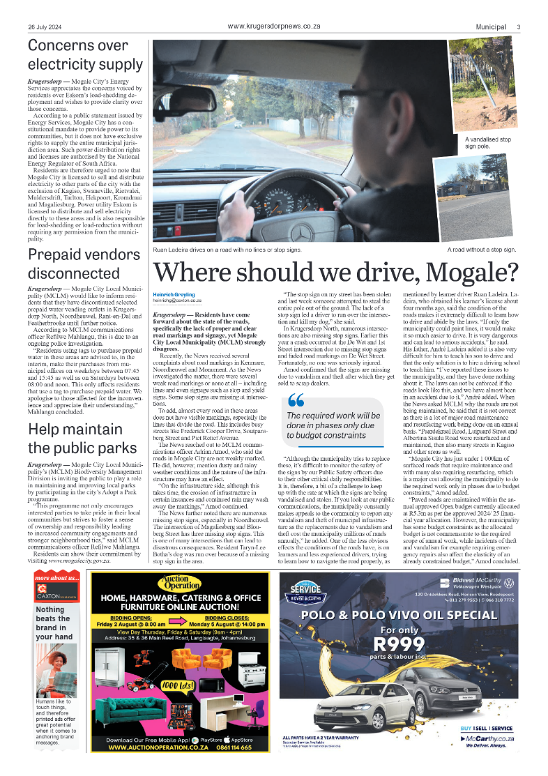 Krugersdorp News 26 July 2024 page 3