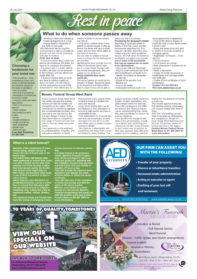 Krugersdorp News 26 July 2024 page 7