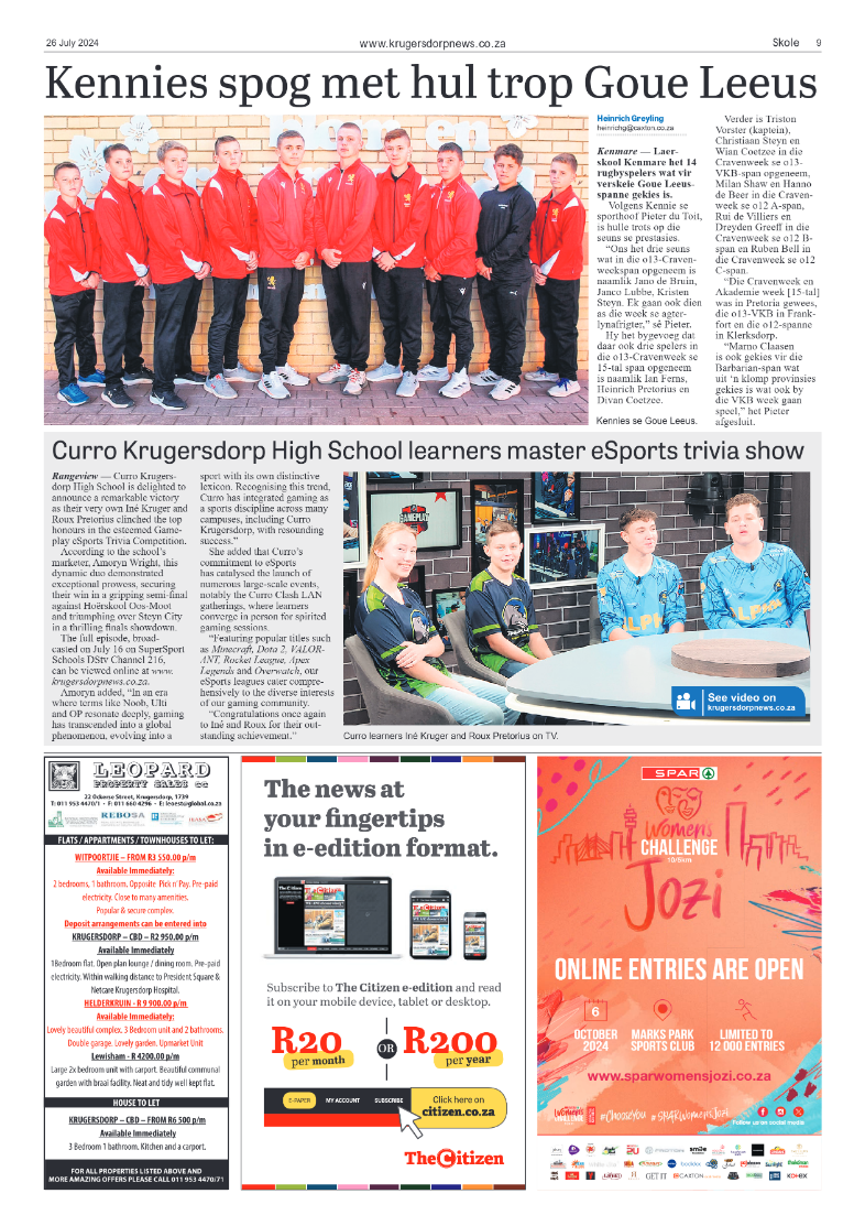 Krugersdorp News 26 July 2024 page 9