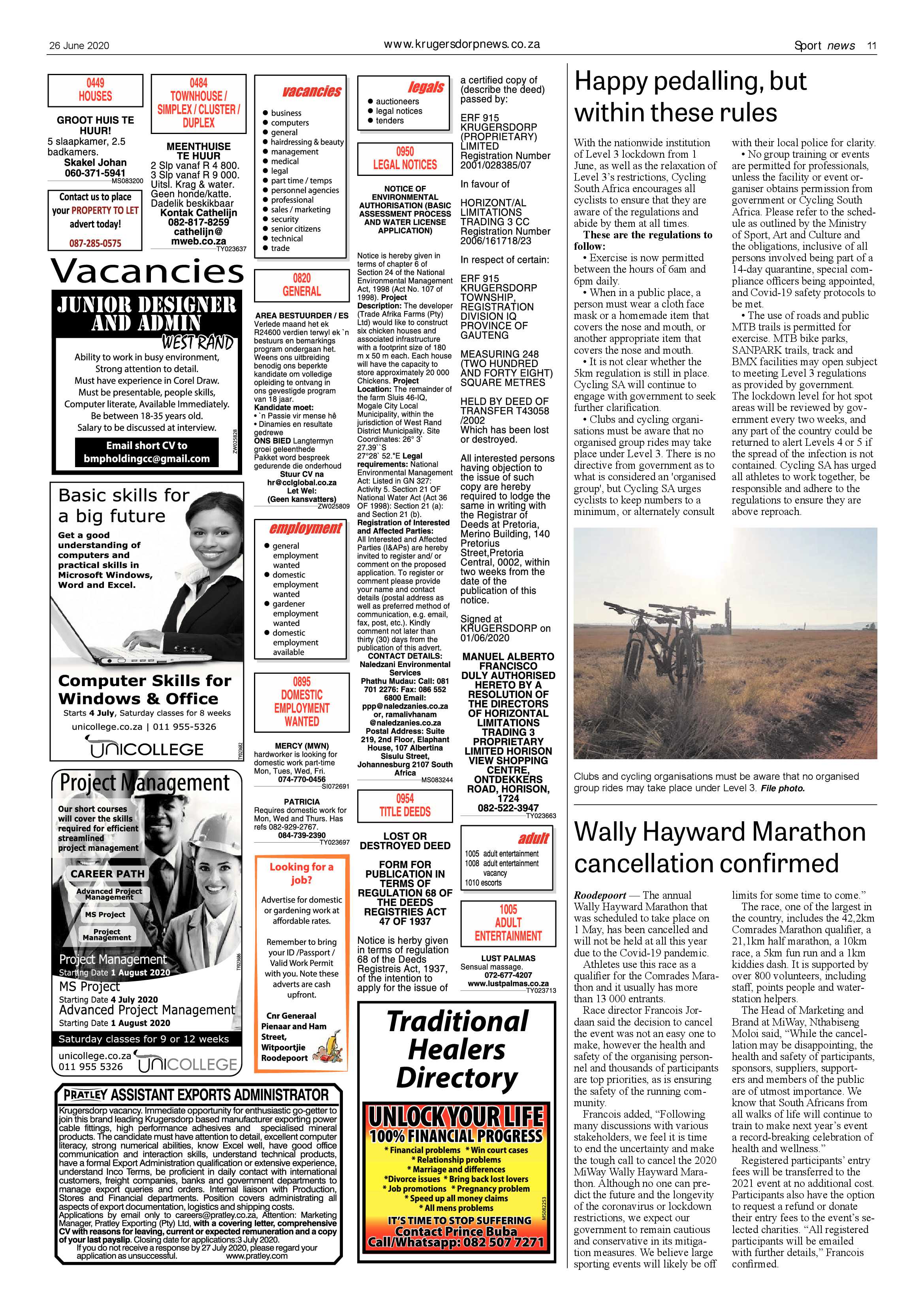 Krugersdorp News 26 June 2020 page 11