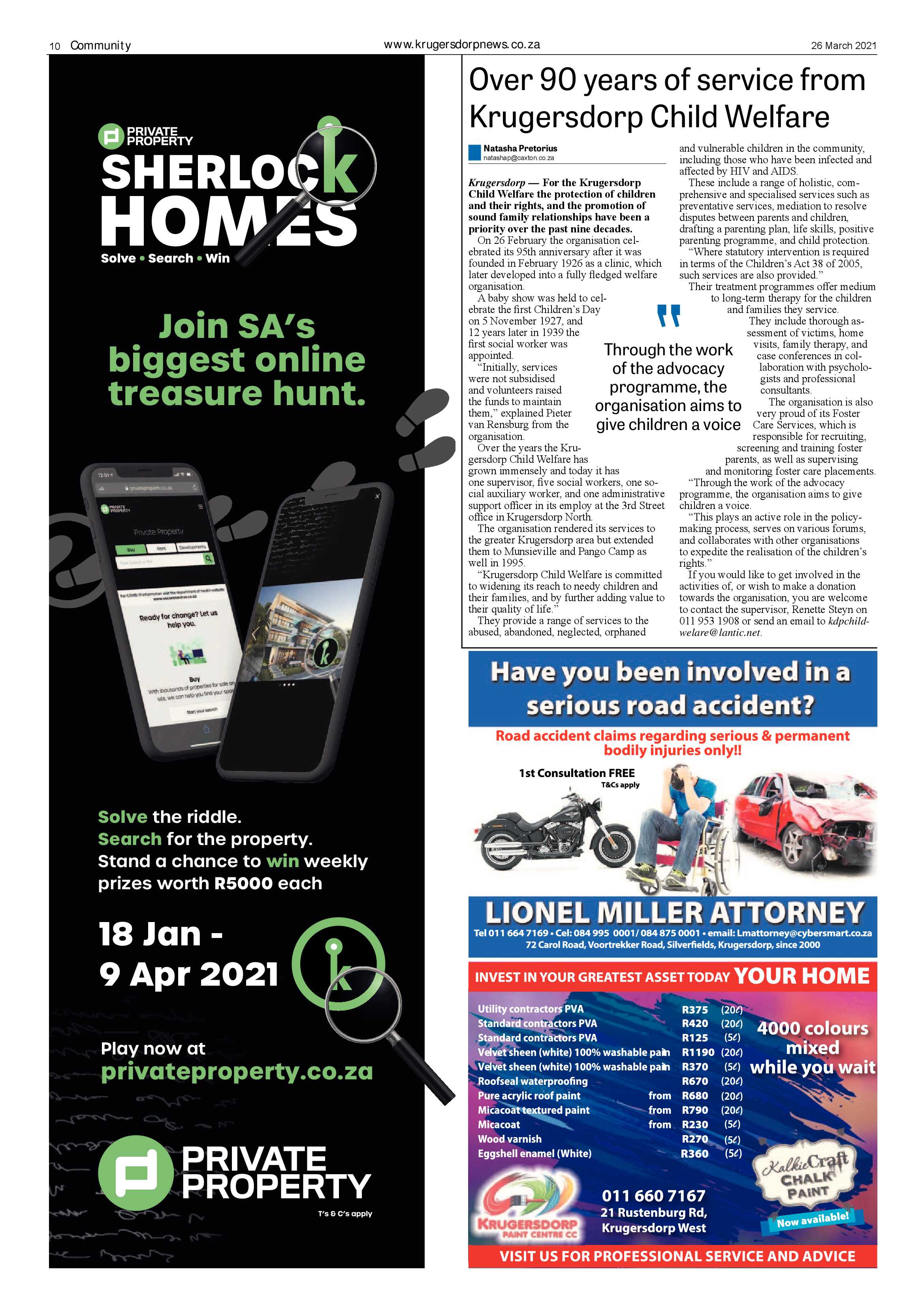 Krugersdorp News 26 March 2021 page 10