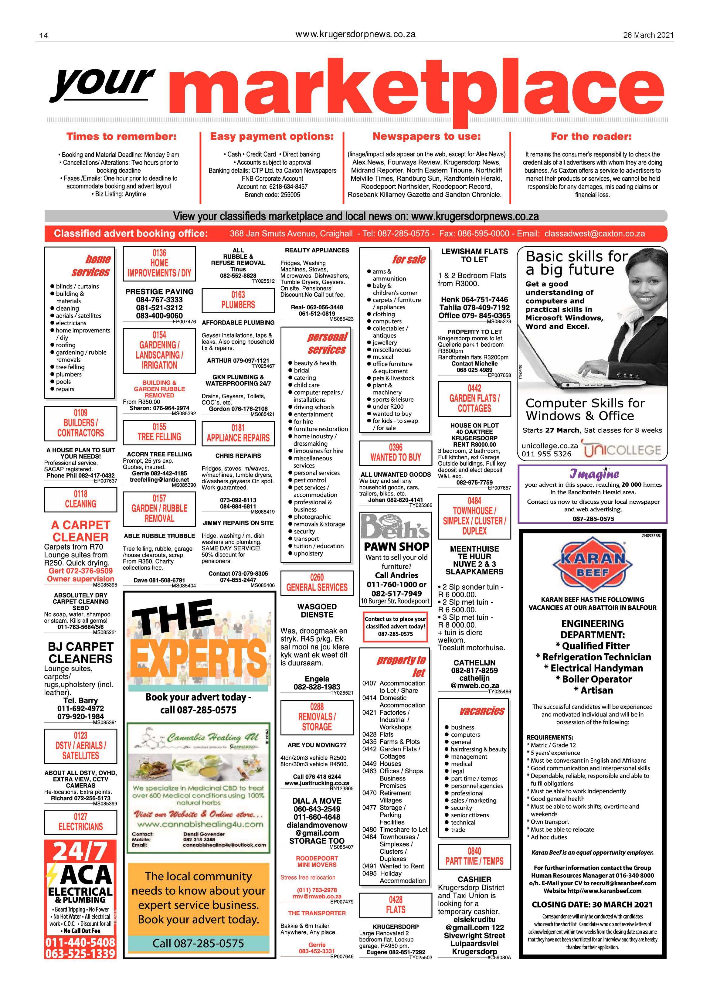 Krugersdorp News 26 March 2021 page 14
