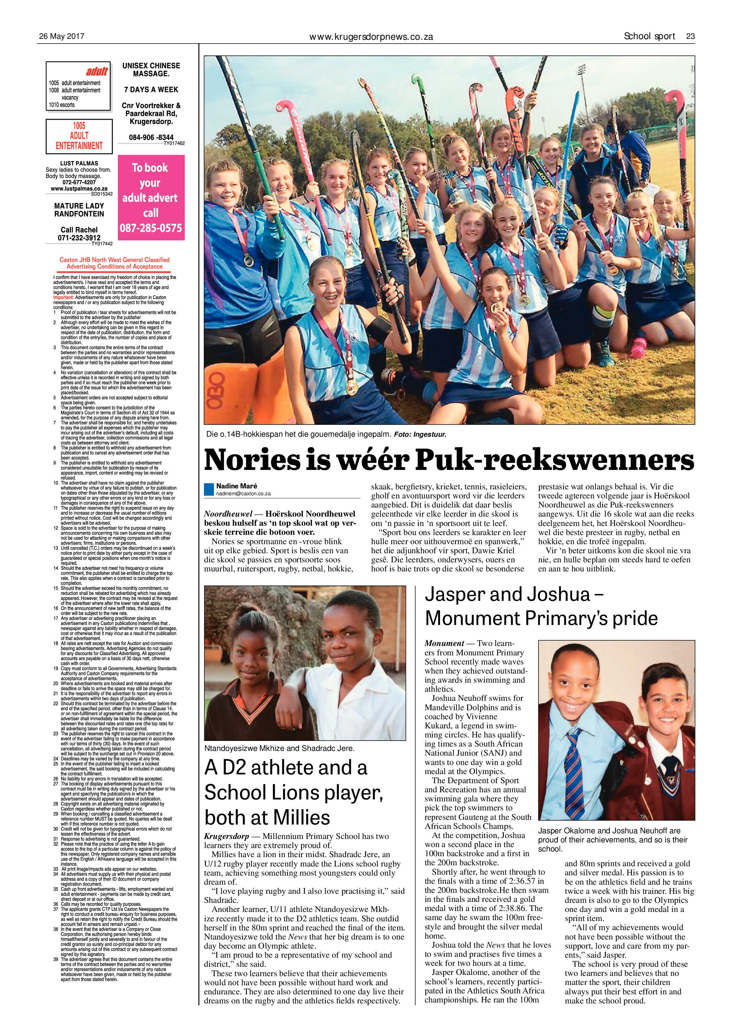 Krugersdorp News 26 May 2017 page 23