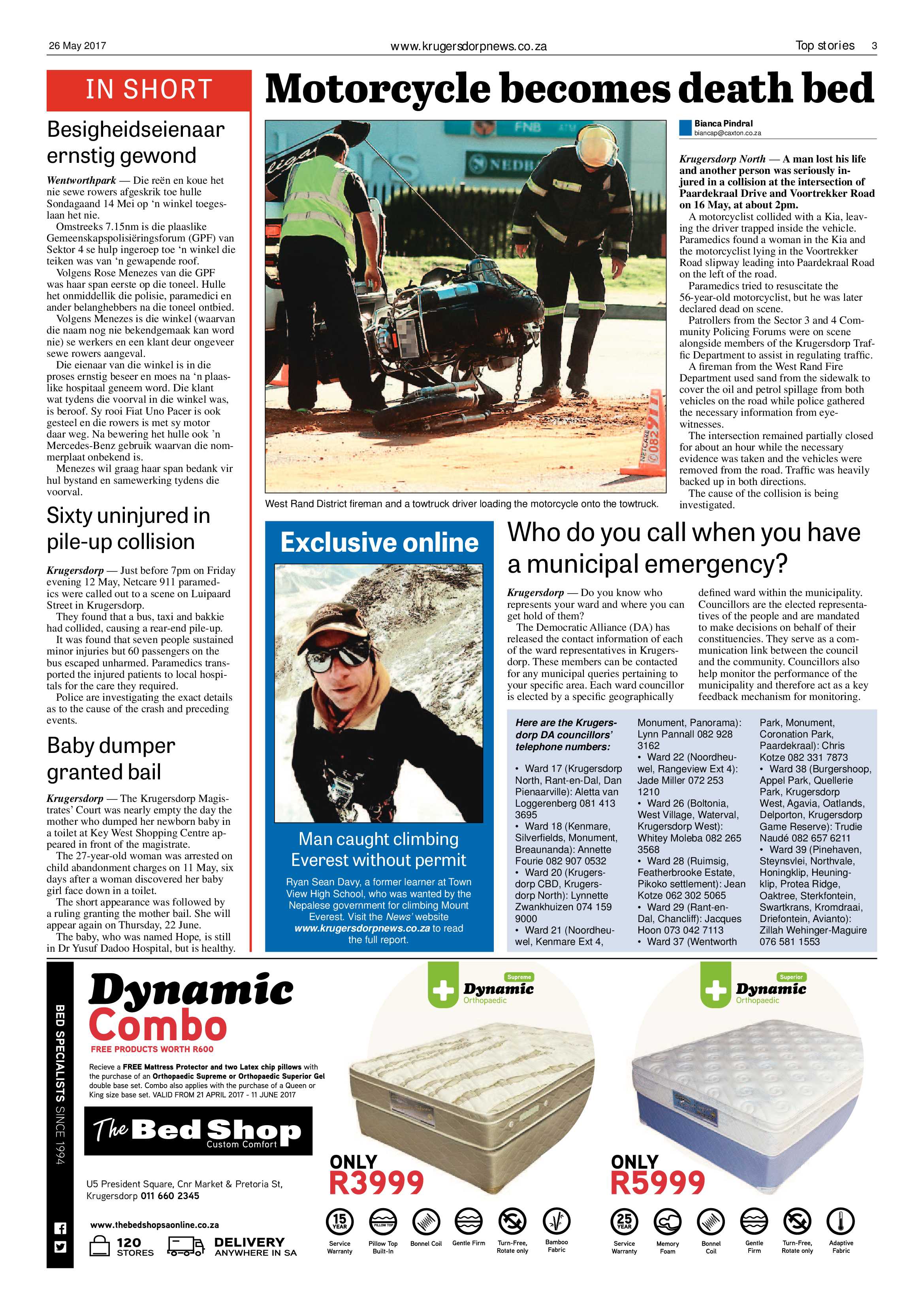 Krugersdorp News 26 May 2017 page 3