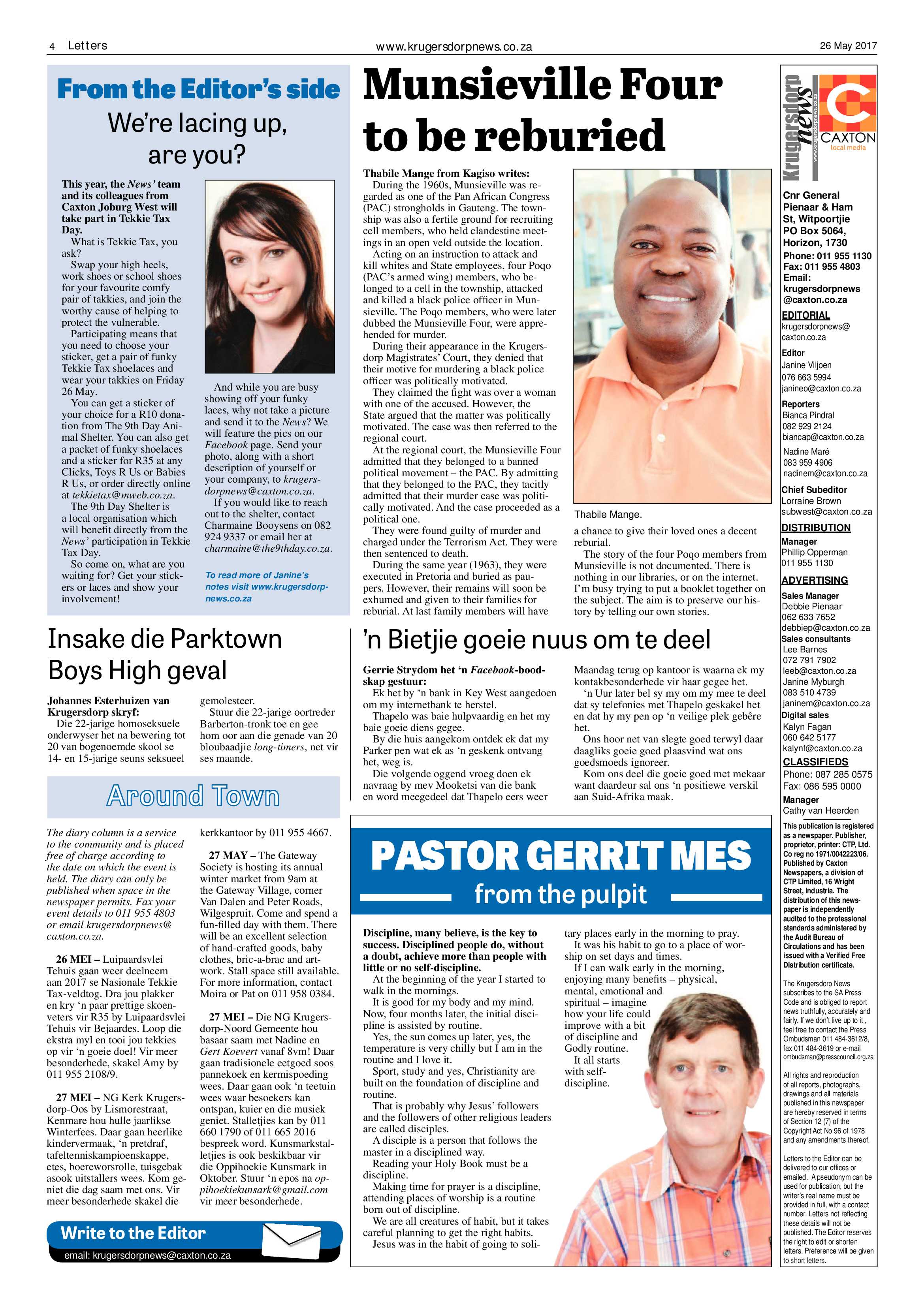 Krugersdorp News 26 May 2017 page 4