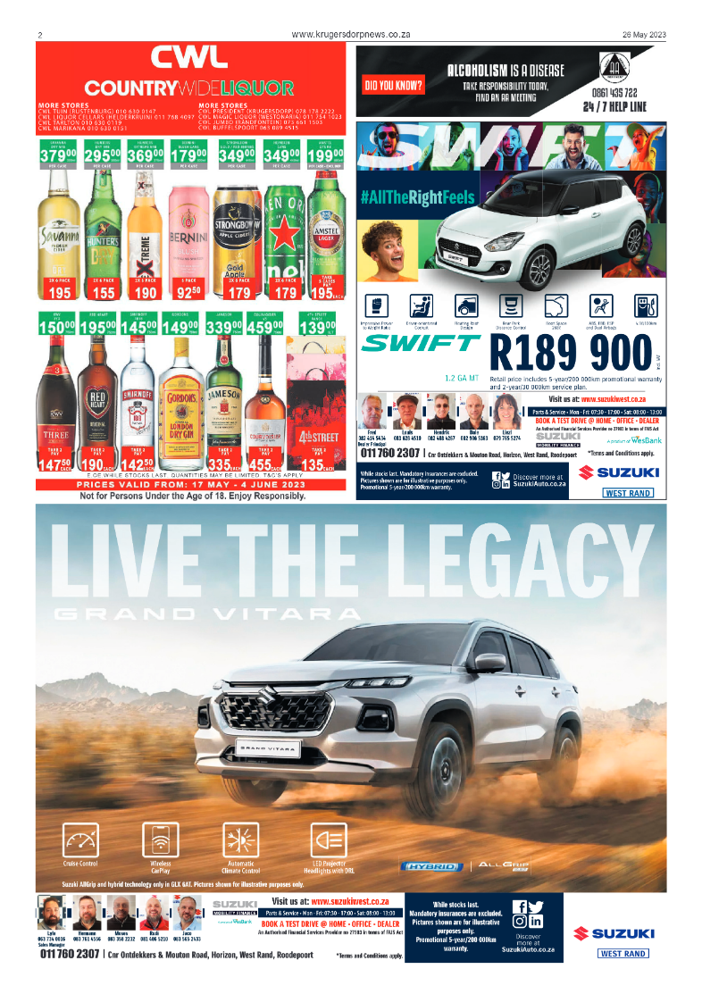 Krugersdorp News 26 May 2023 page 2
