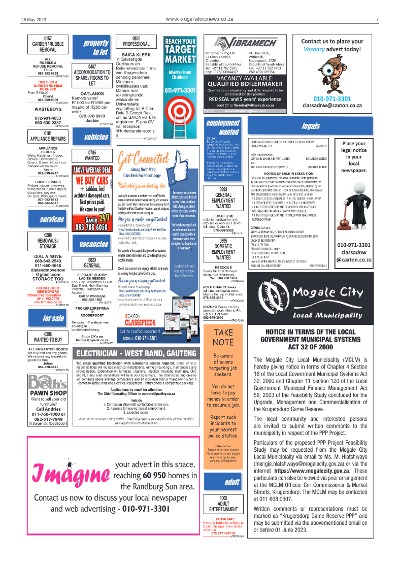 Krugersdorp News 26 May 2023 page 7