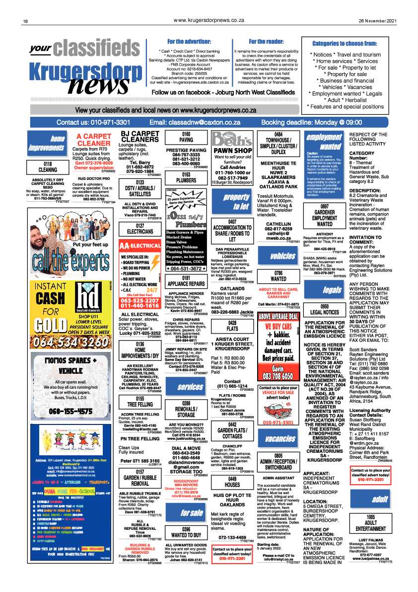 Krugersdorp News 26 November 2021 page 20