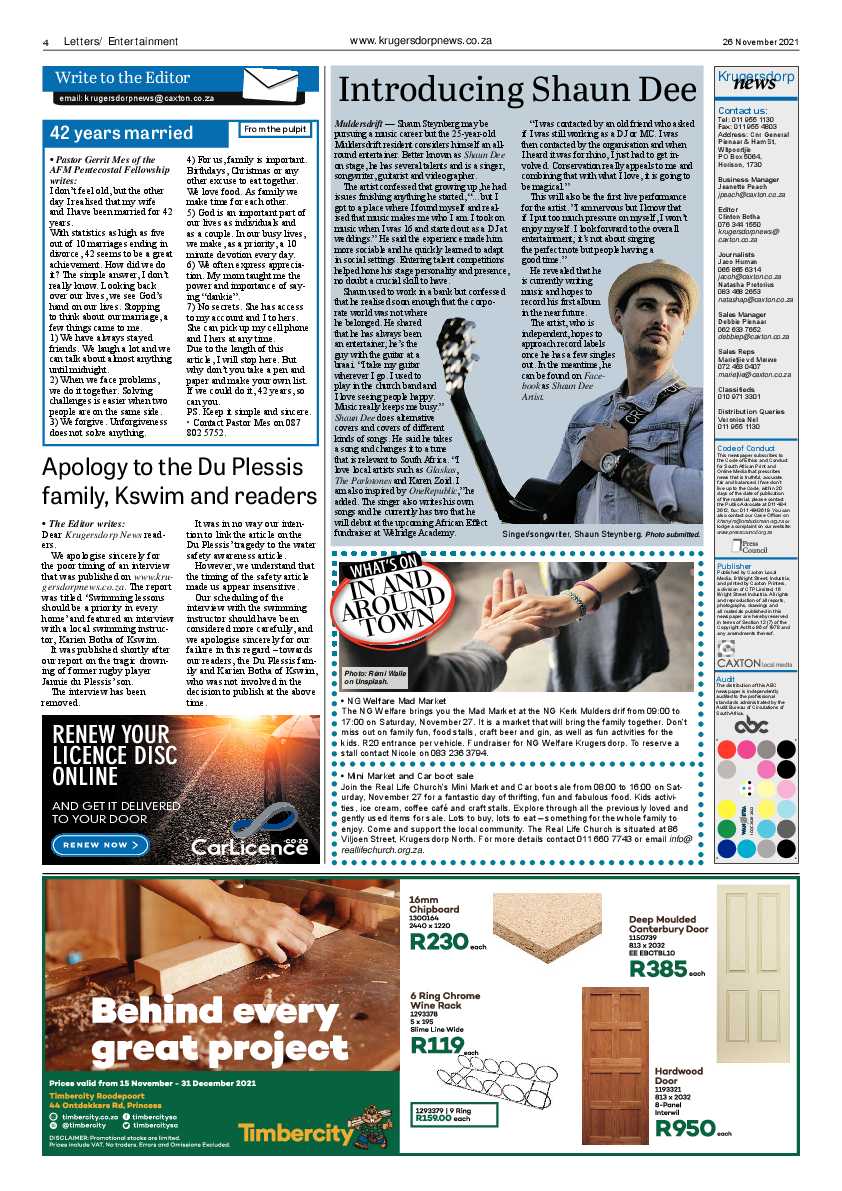 Krugersdorp News 26 November 2021 page 6