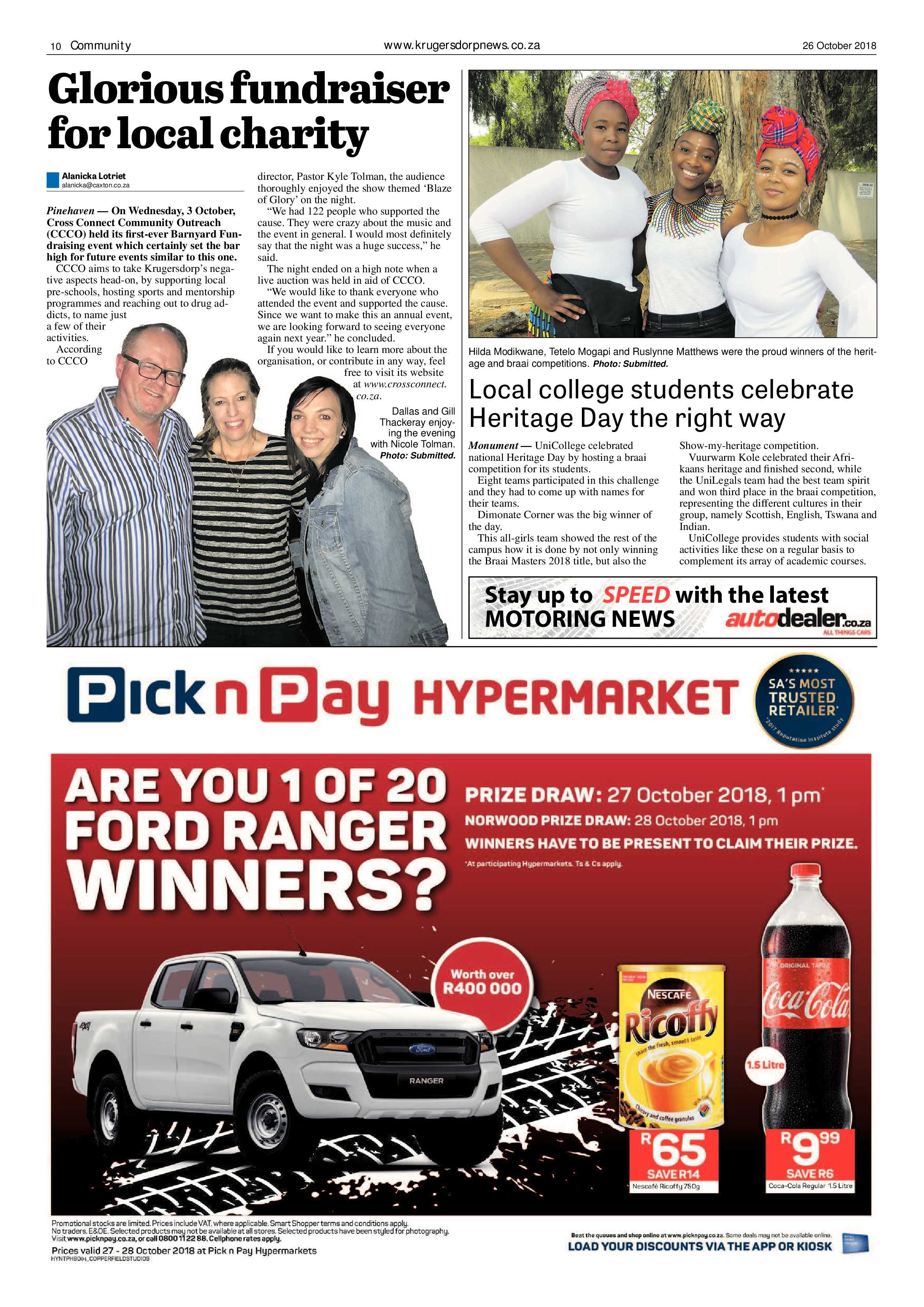 Krugersdorp News 28 October 2018 page 10