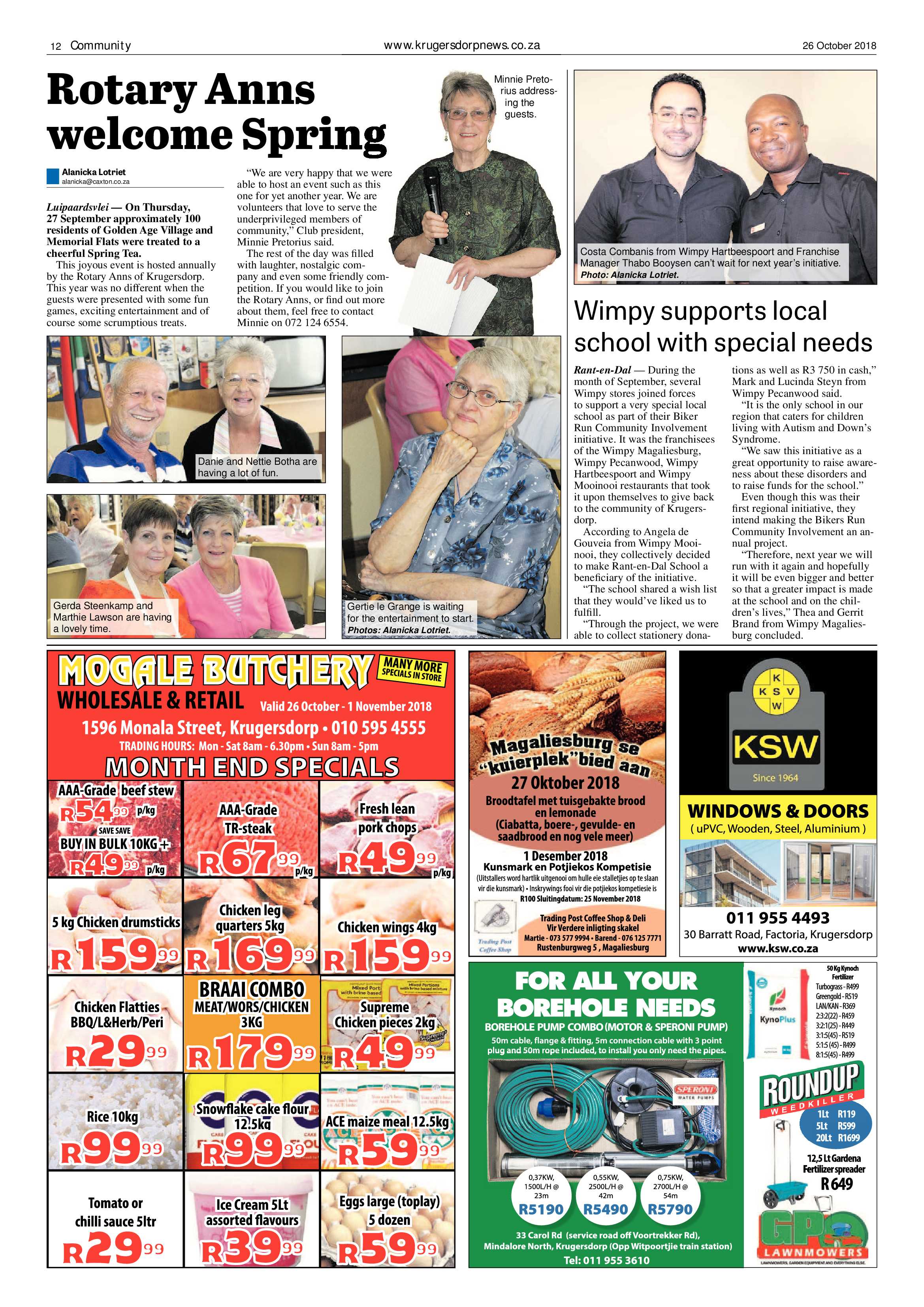 Krugersdorp News 28 October 2018 page 12
