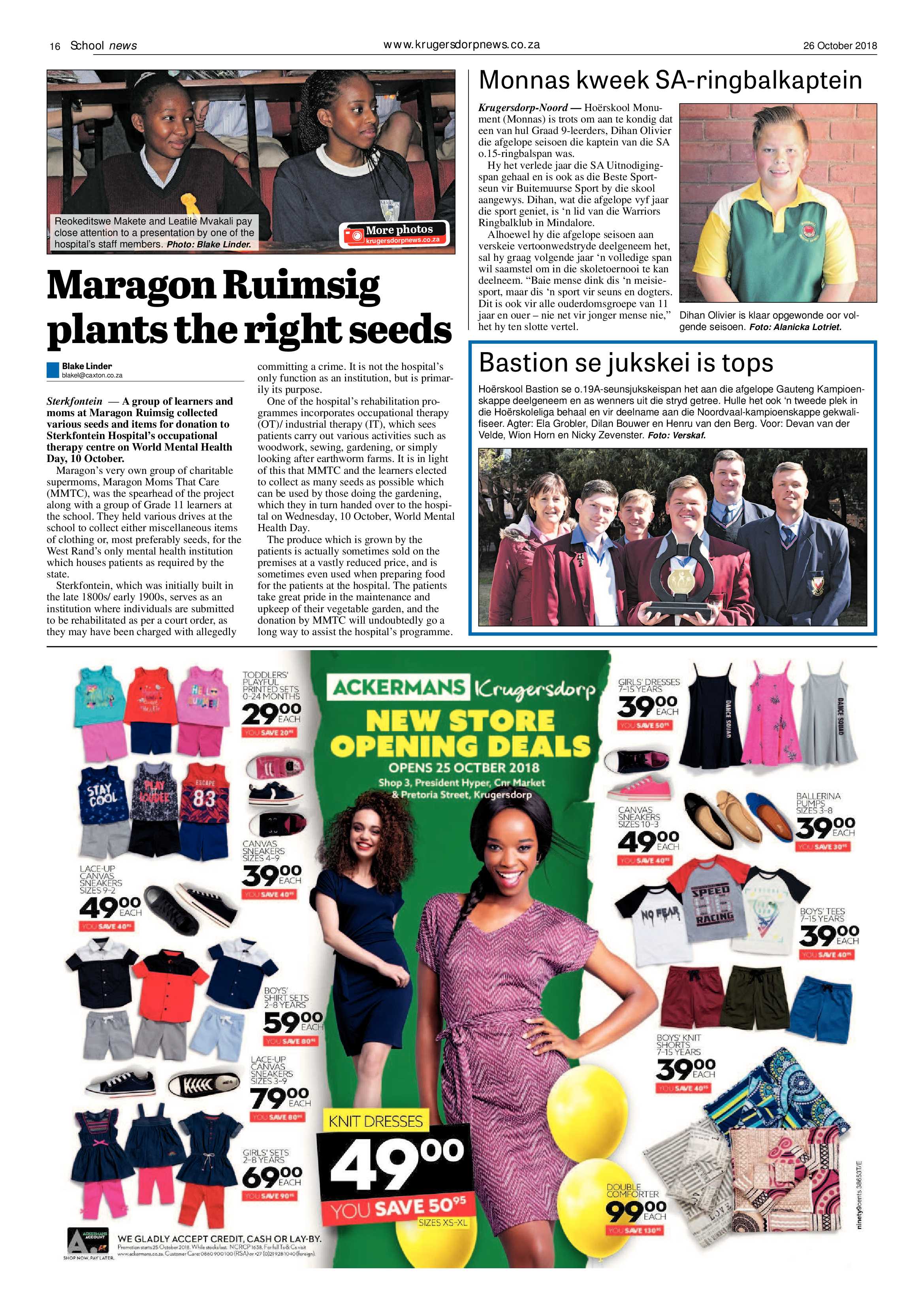 Krugersdorp News 28 October 2018 page 16