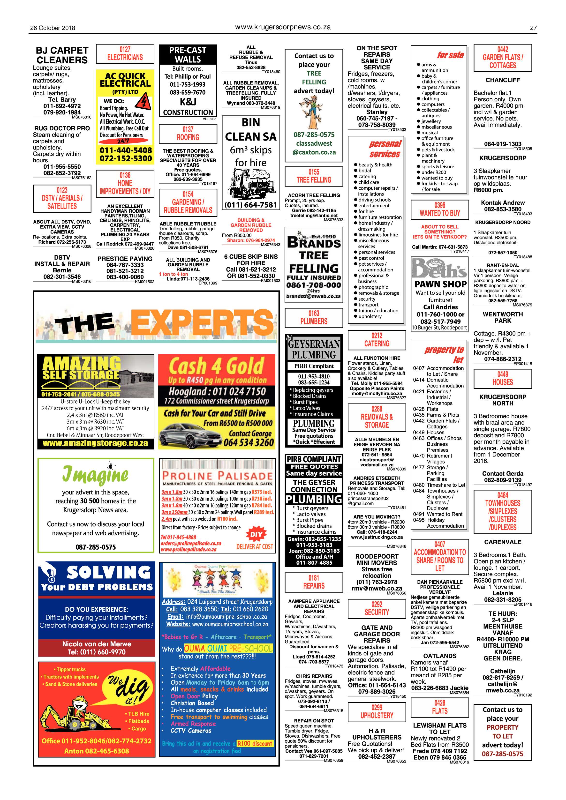 Krugersdorp News 28 October 2018 page 27