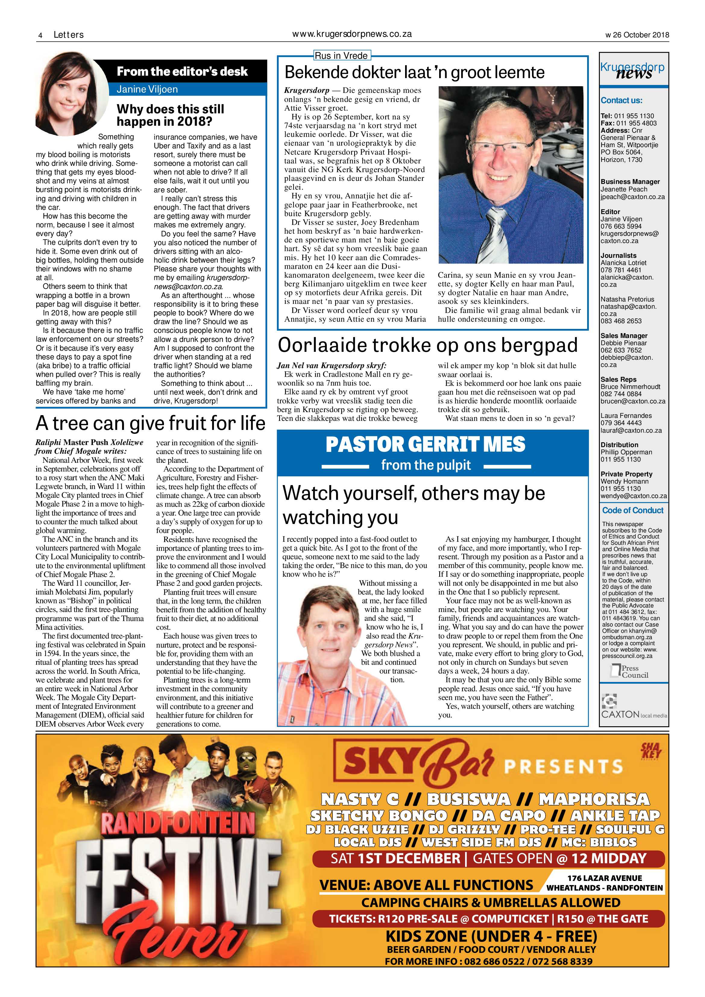 Krugersdorp News 28 October 2018 page 4