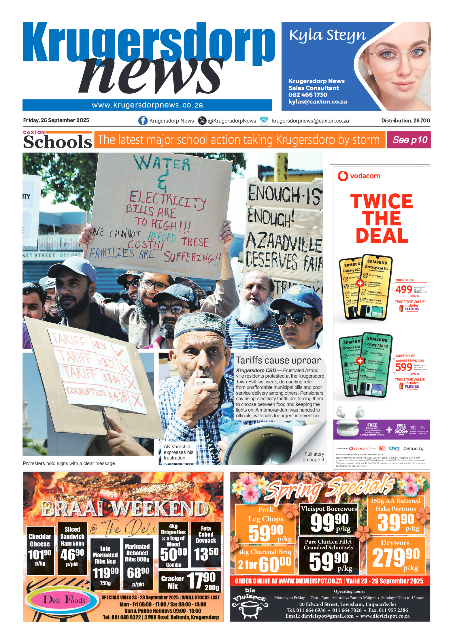 Krugersdorp News 26 September 2025 page 1
