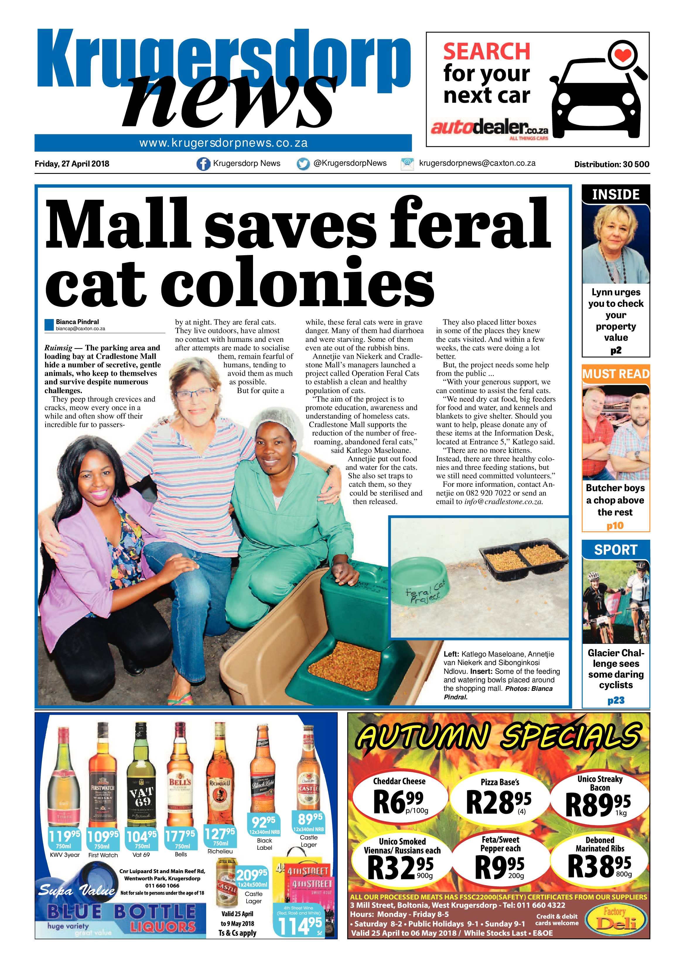 Krugersdorp News 27 April 2018 page 1