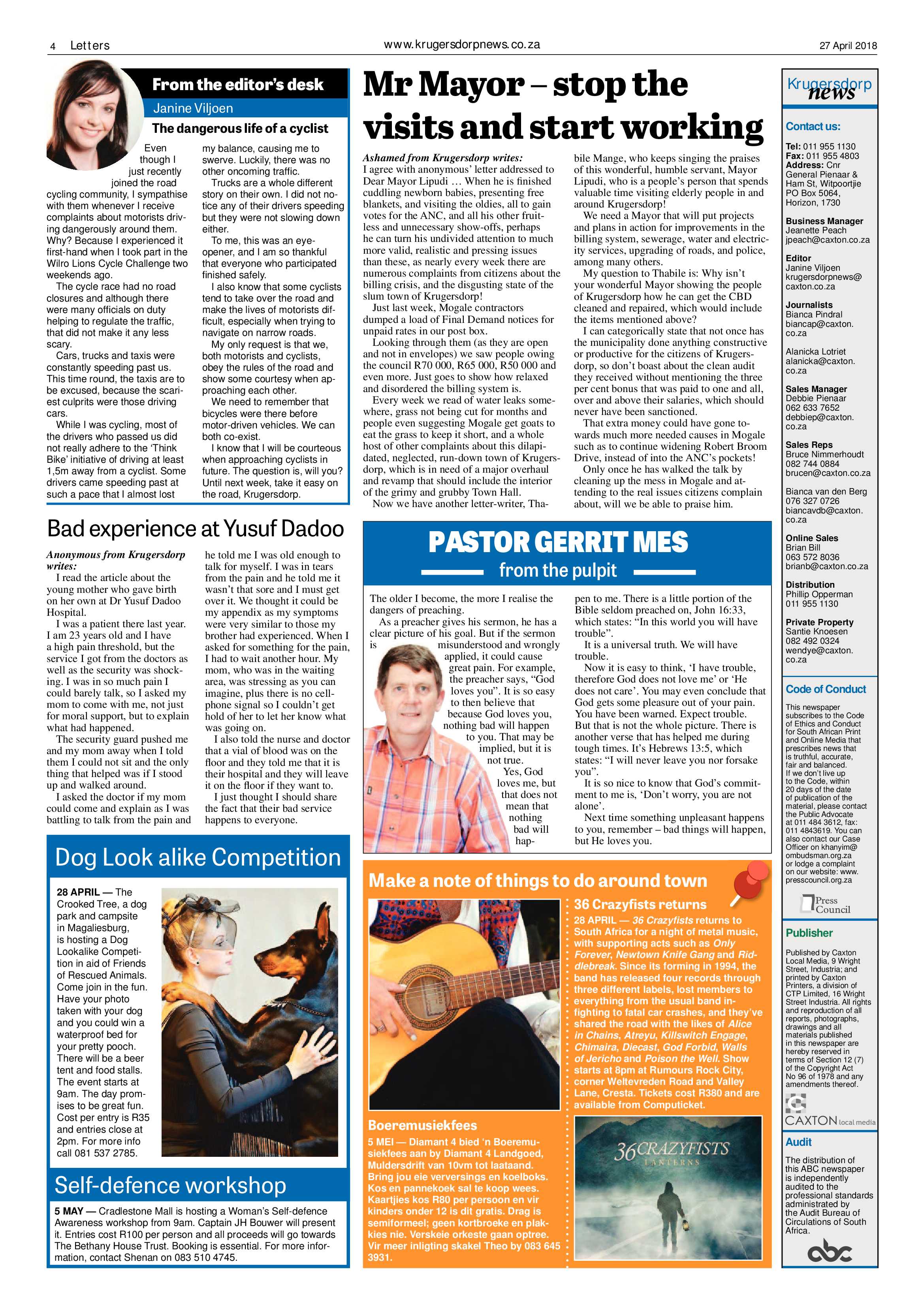 Krugersdorp News 27 April 2018 page 4