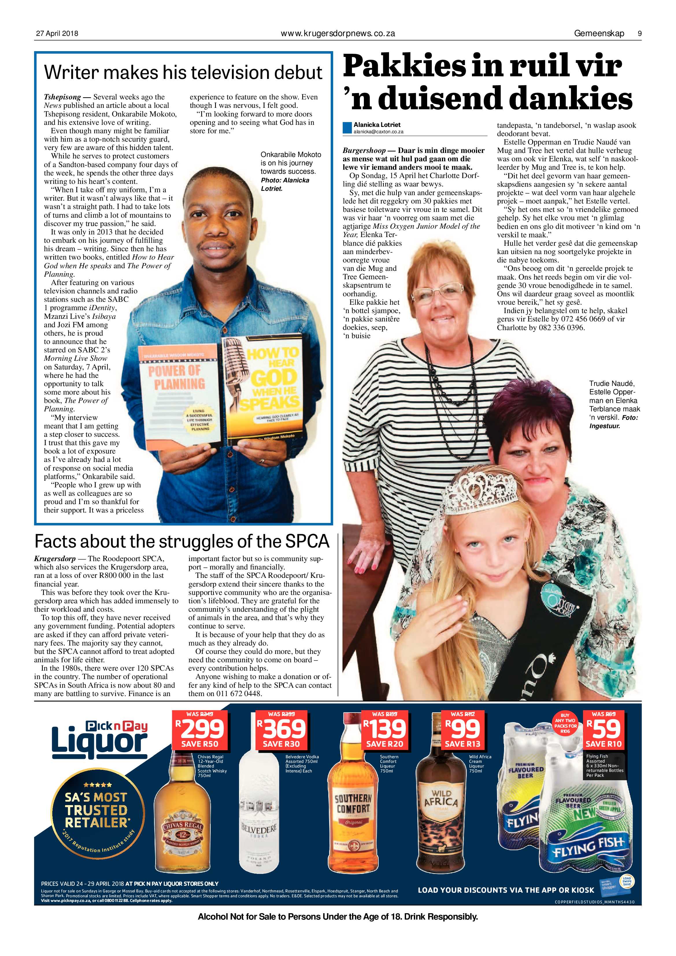 Krugersdorp News 27 April 2018 page 9