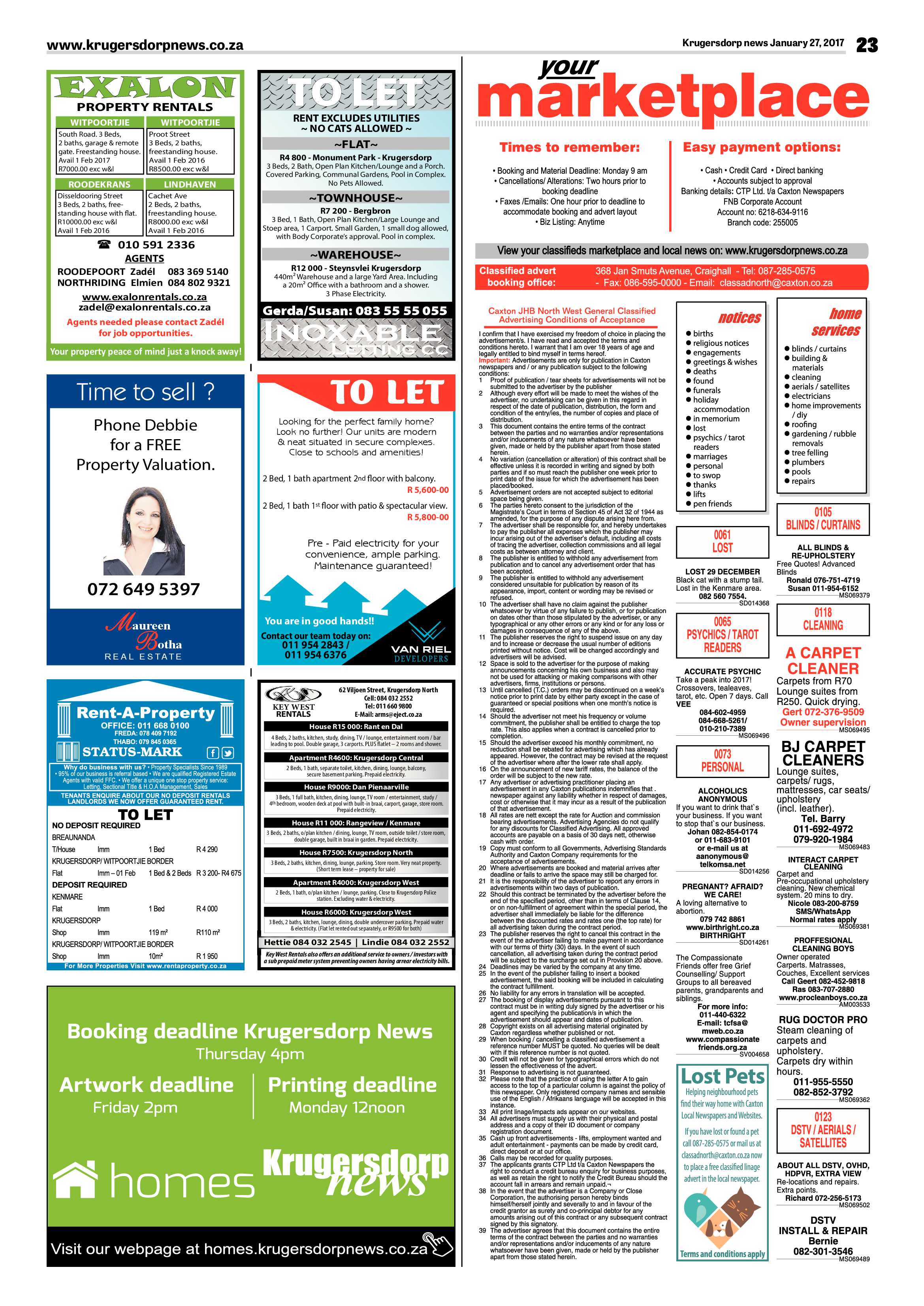 Krugersdorp News 27 January 2017 page 23