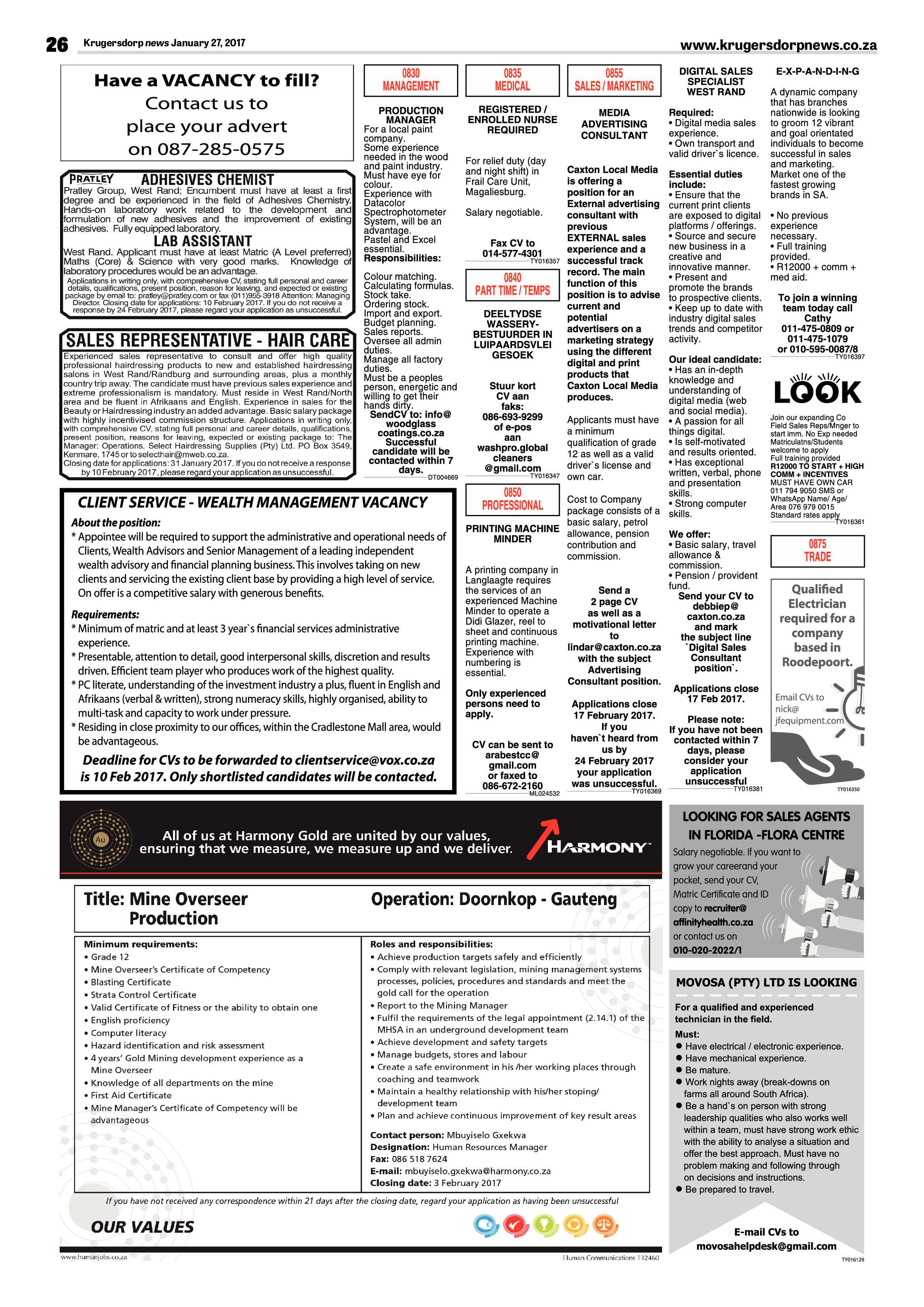 Krugersdorp News 27 January 2017 page 26