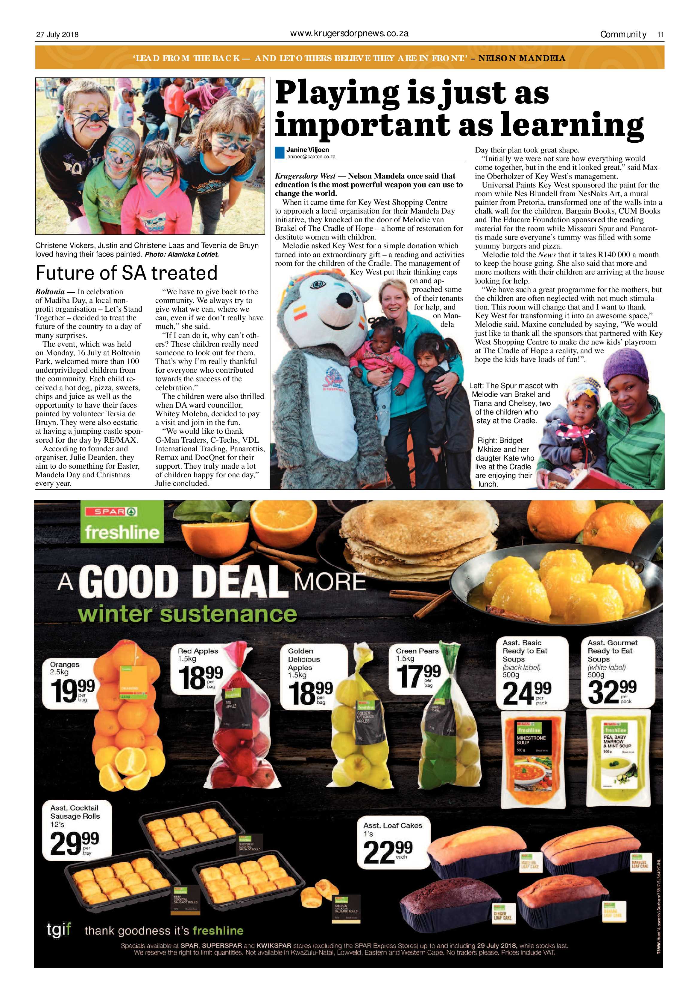 Krugersdorp News 27 July 2018 page 11