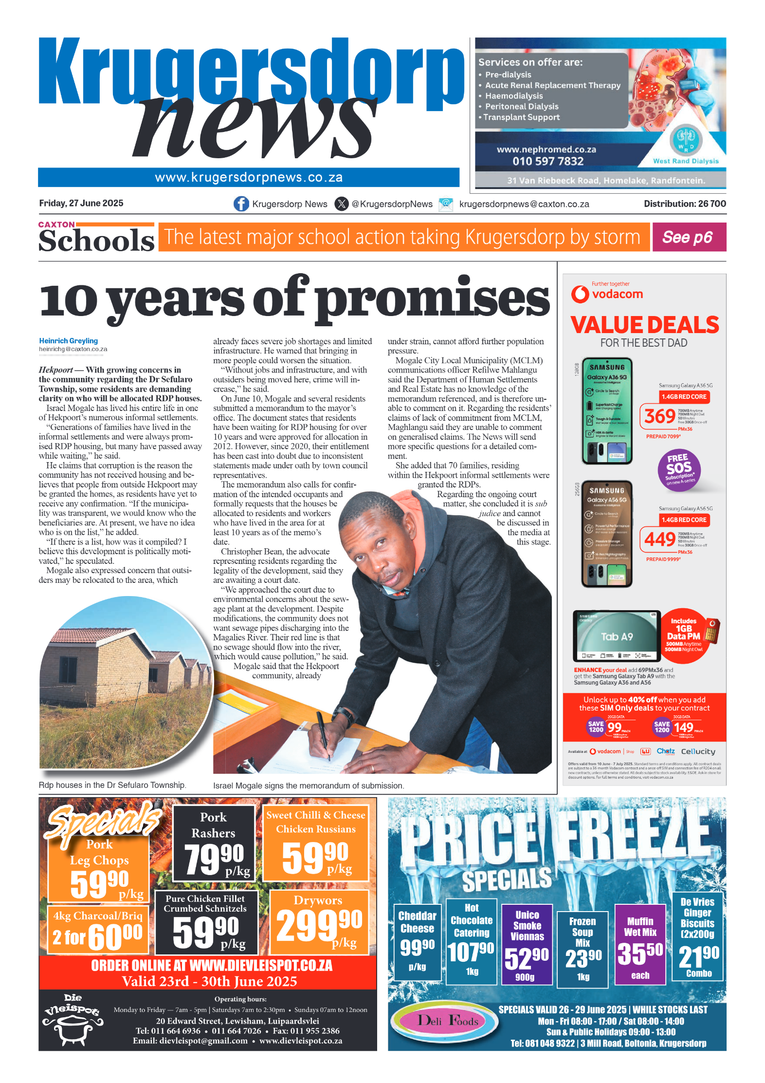 Krugersdorp News 27 June 2025 page 1