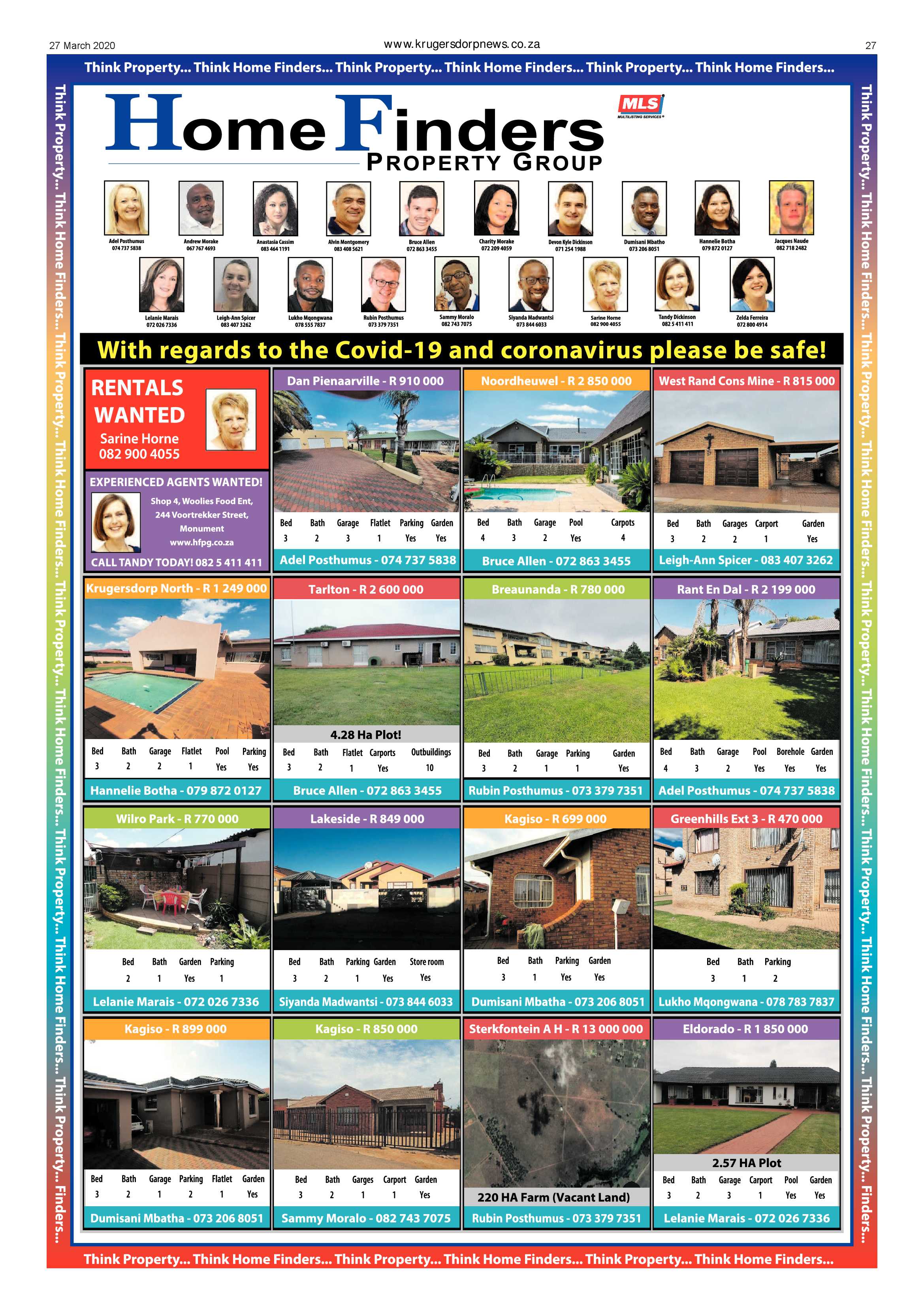 Krugersdorp News 27 March 2020 page 27