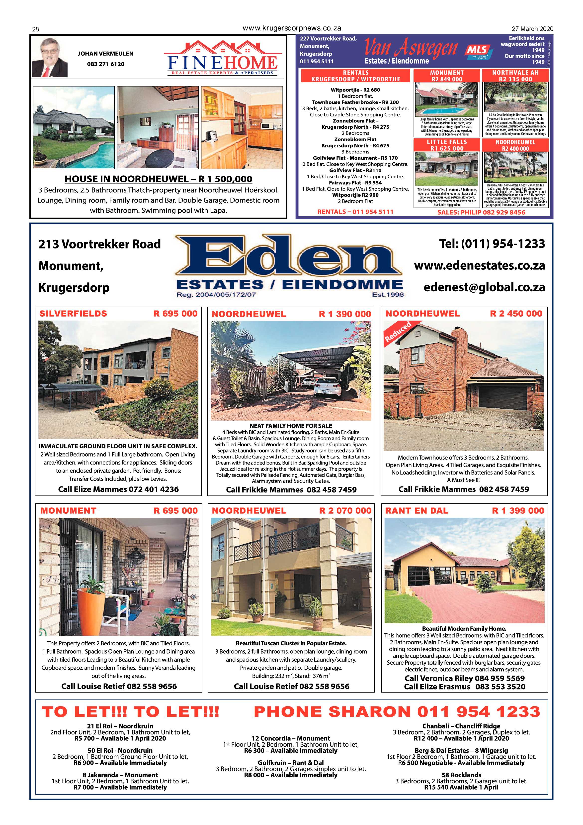 Krugersdorp News 27 March 2020 page 28