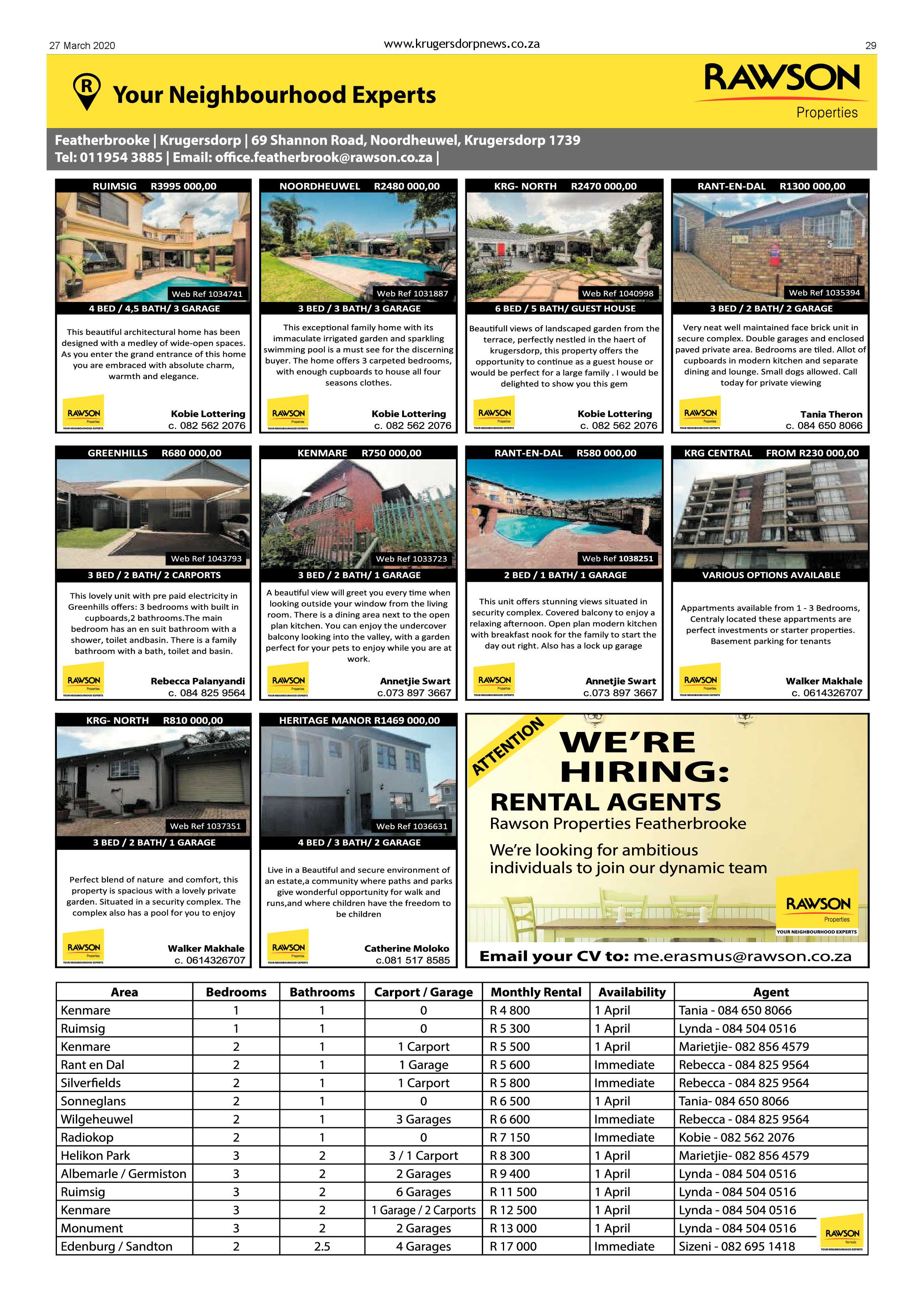 Krugersdorp News 27 March 2020 page 29