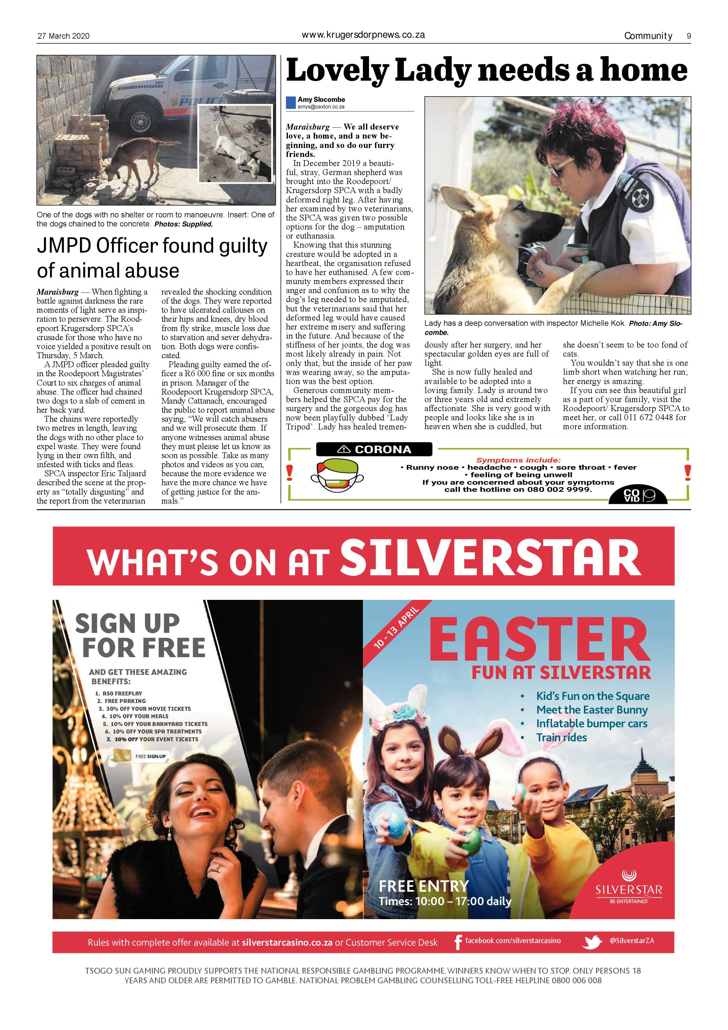 Krugersdorp News 27 March 2020 page 9