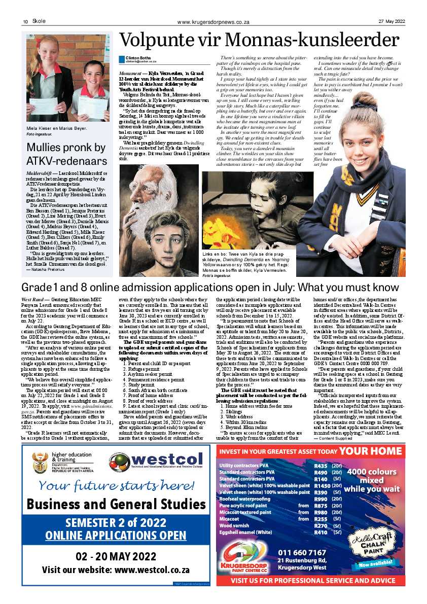 Krugersdorp News 27 May 2022 page 10
