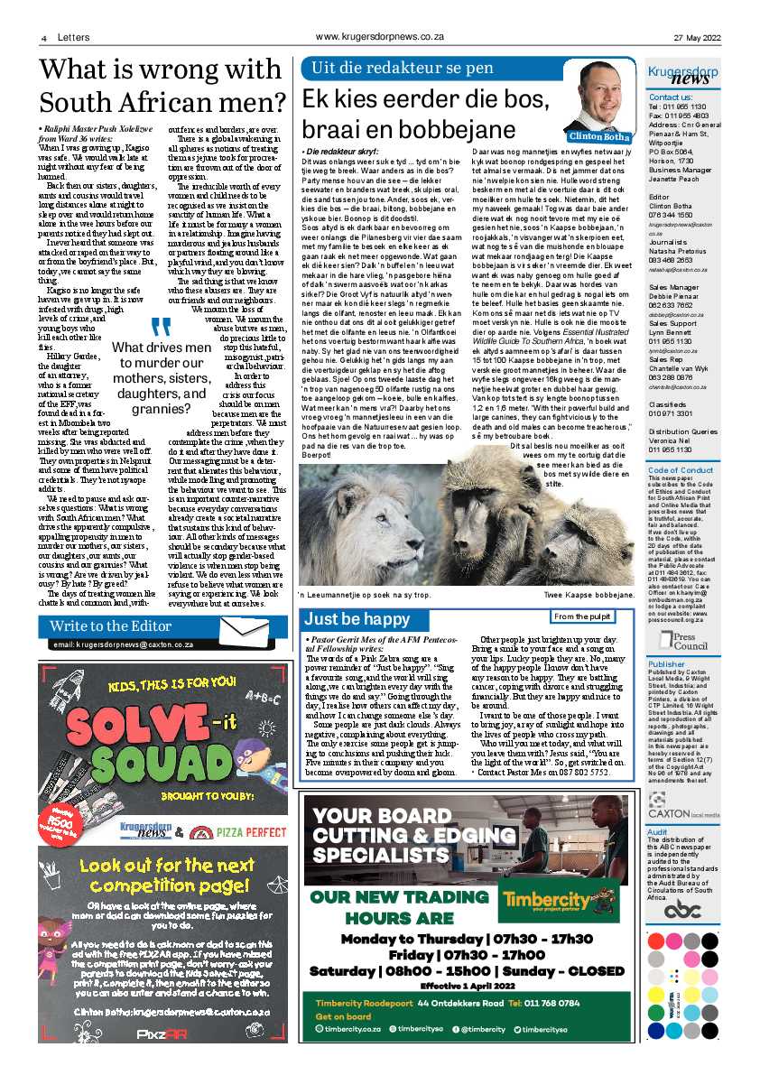 Krugersdorp News 27 May 2022 page 4